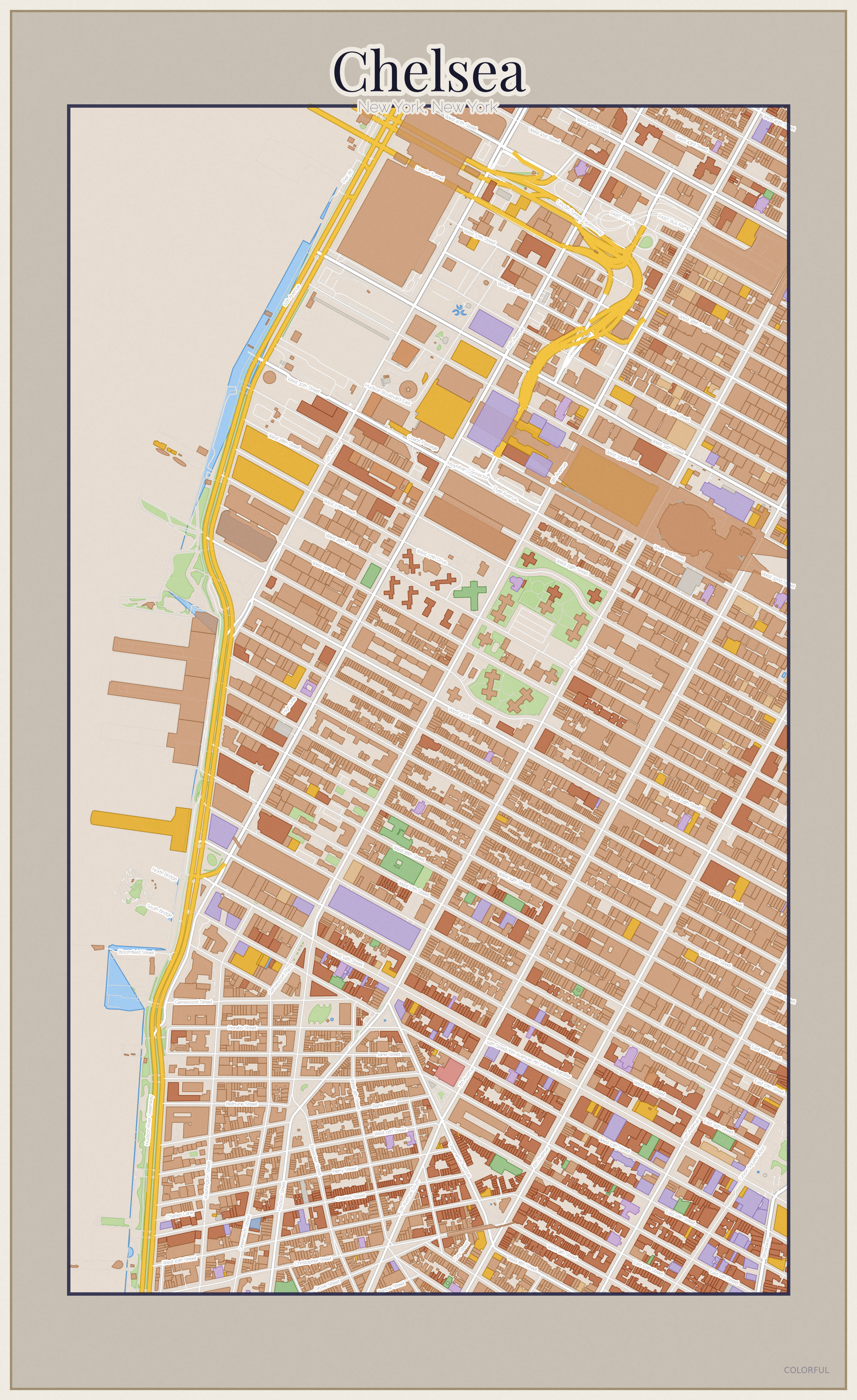 Chelsea Colorful map