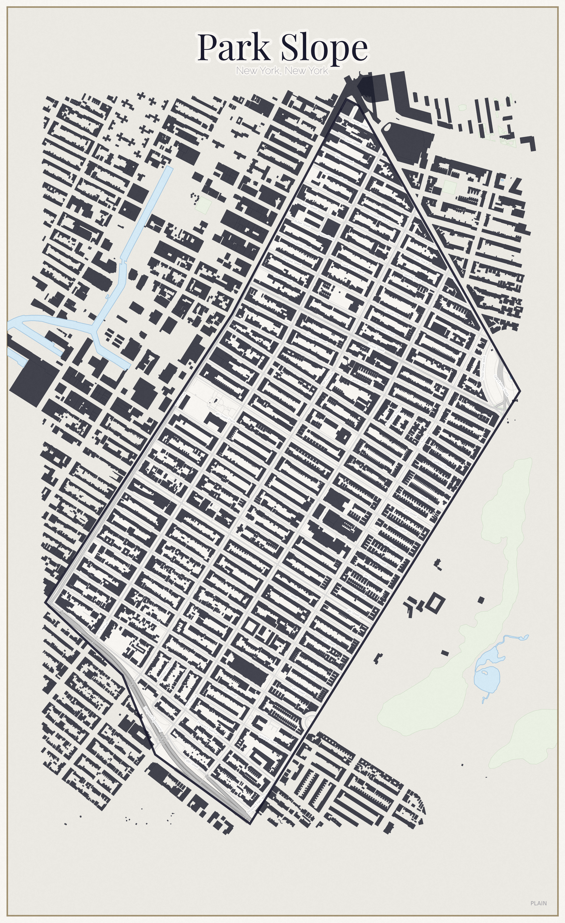 Park Slope Minimal map