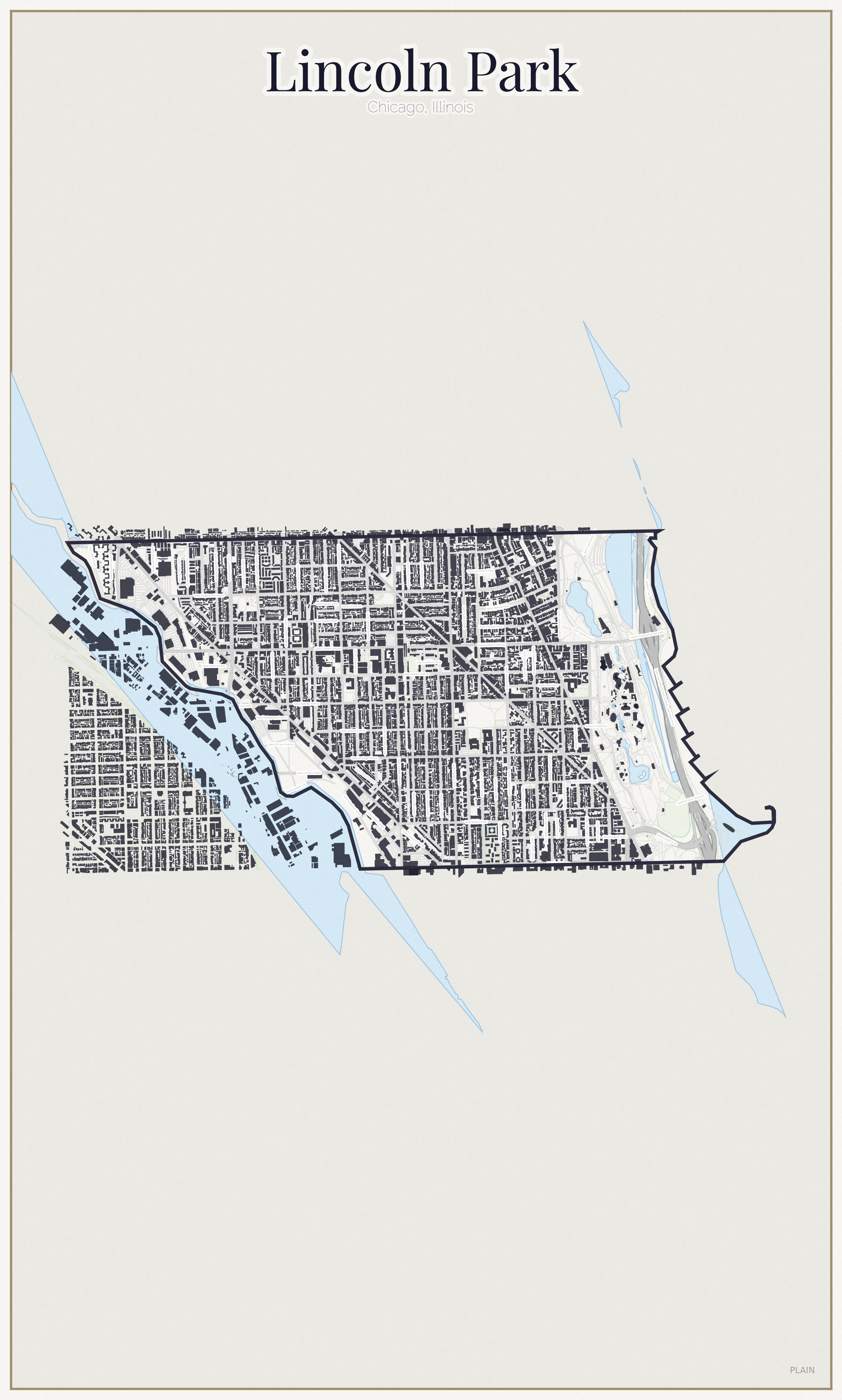 Lincoln Park Minimal map