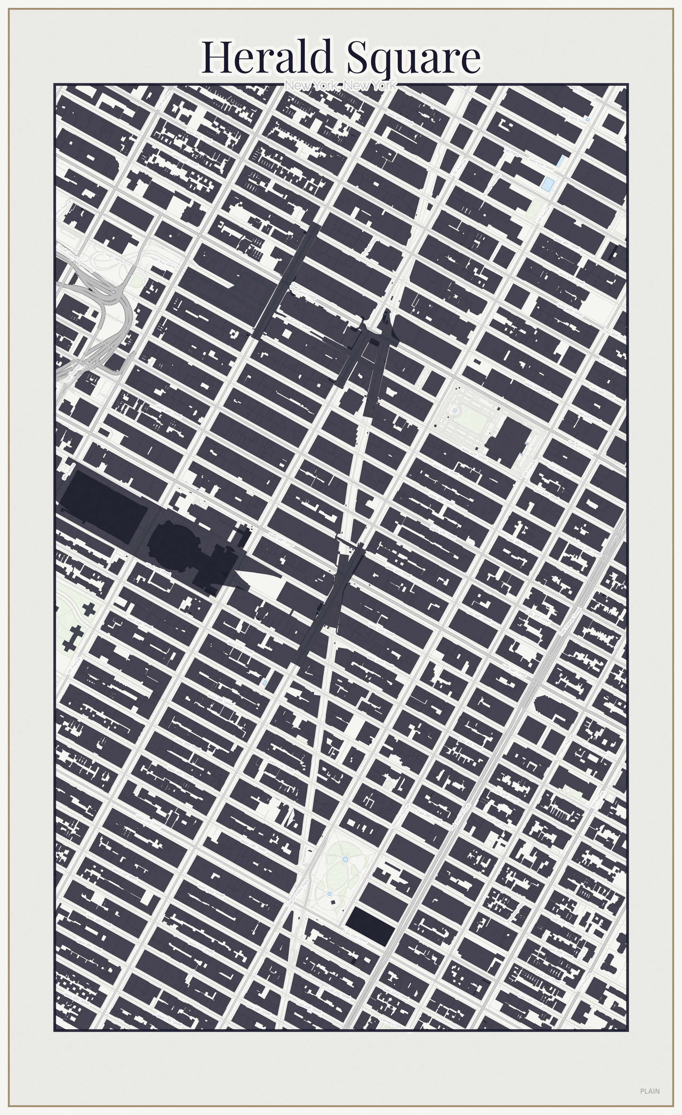 Herald Square Minimal map