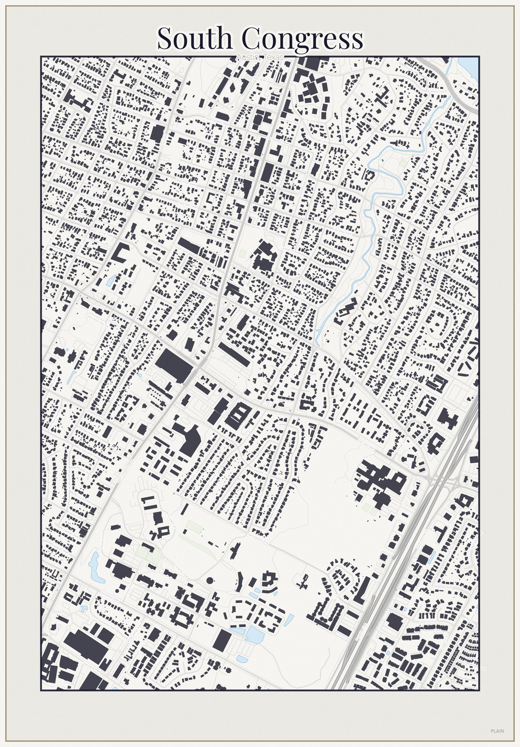 South Congress Minimal map