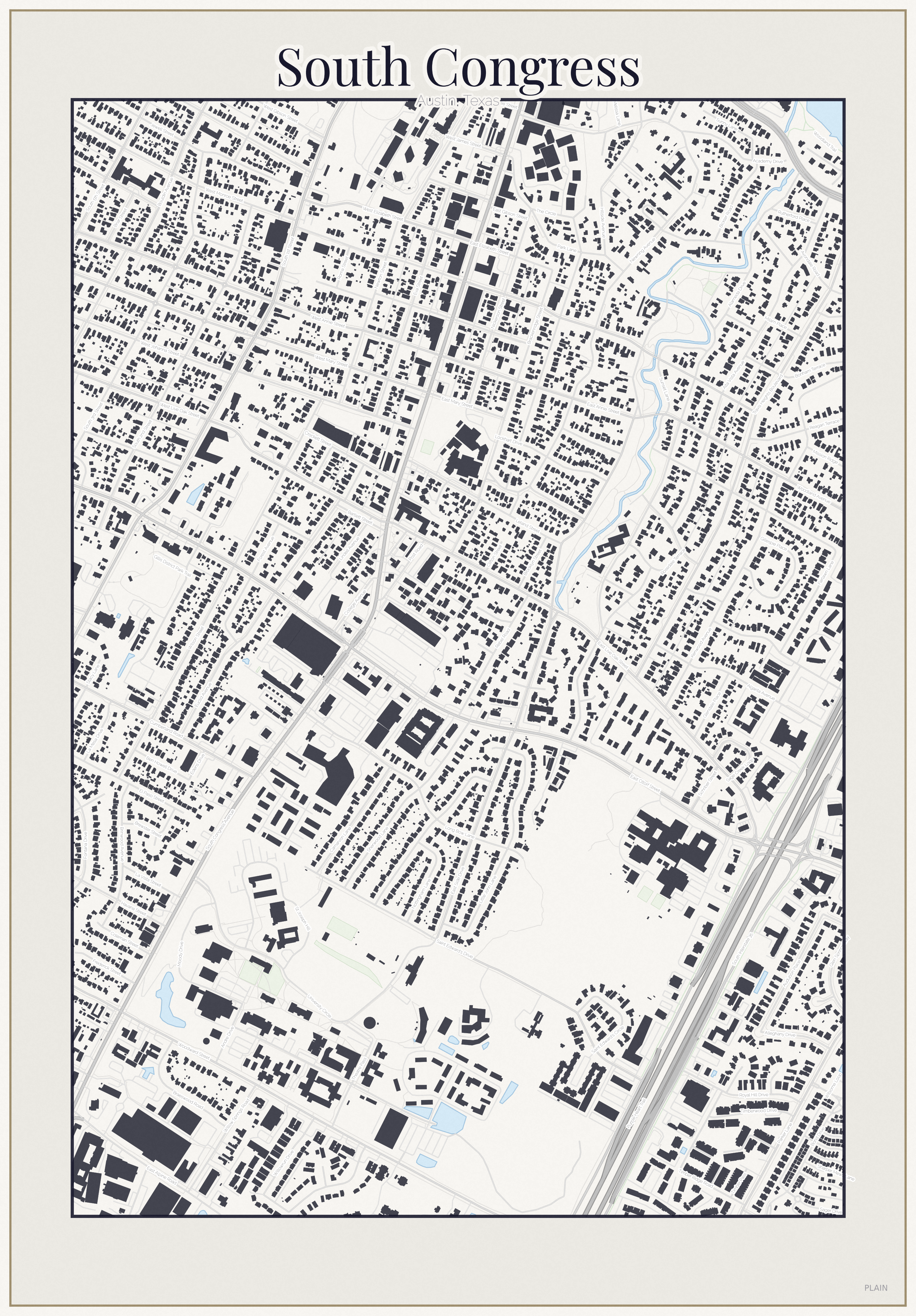 South Congress Minimal map