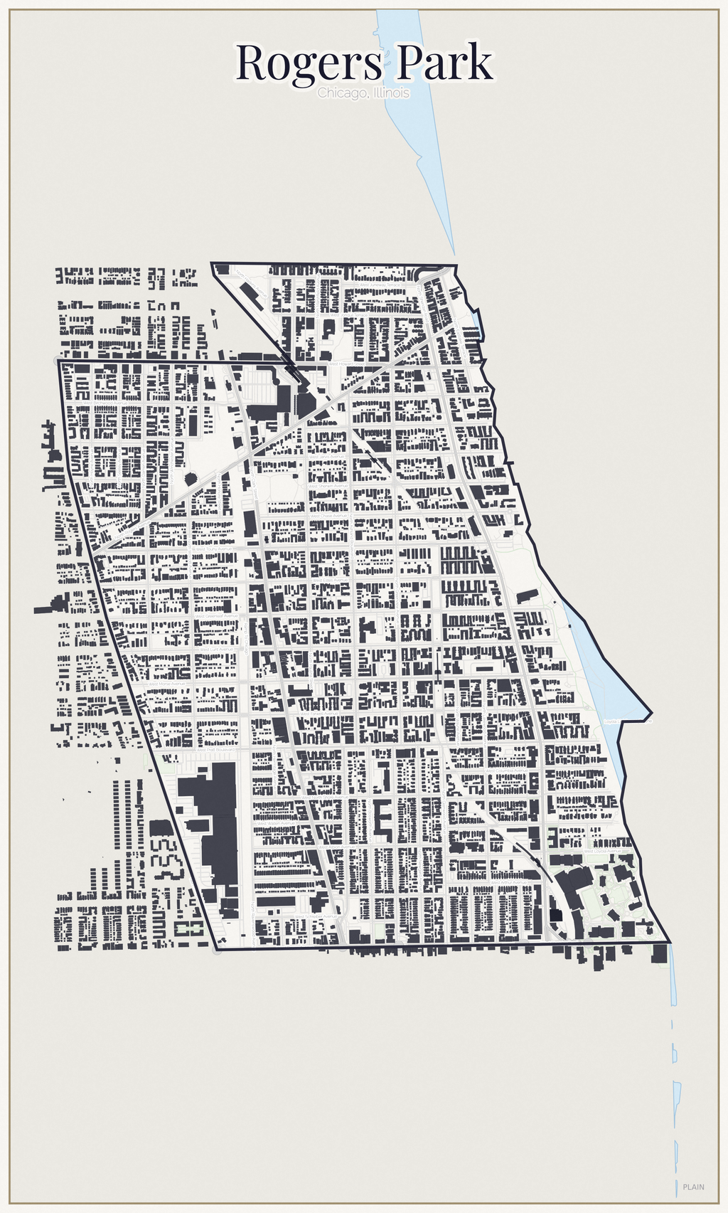 Rogers Park Minimal map