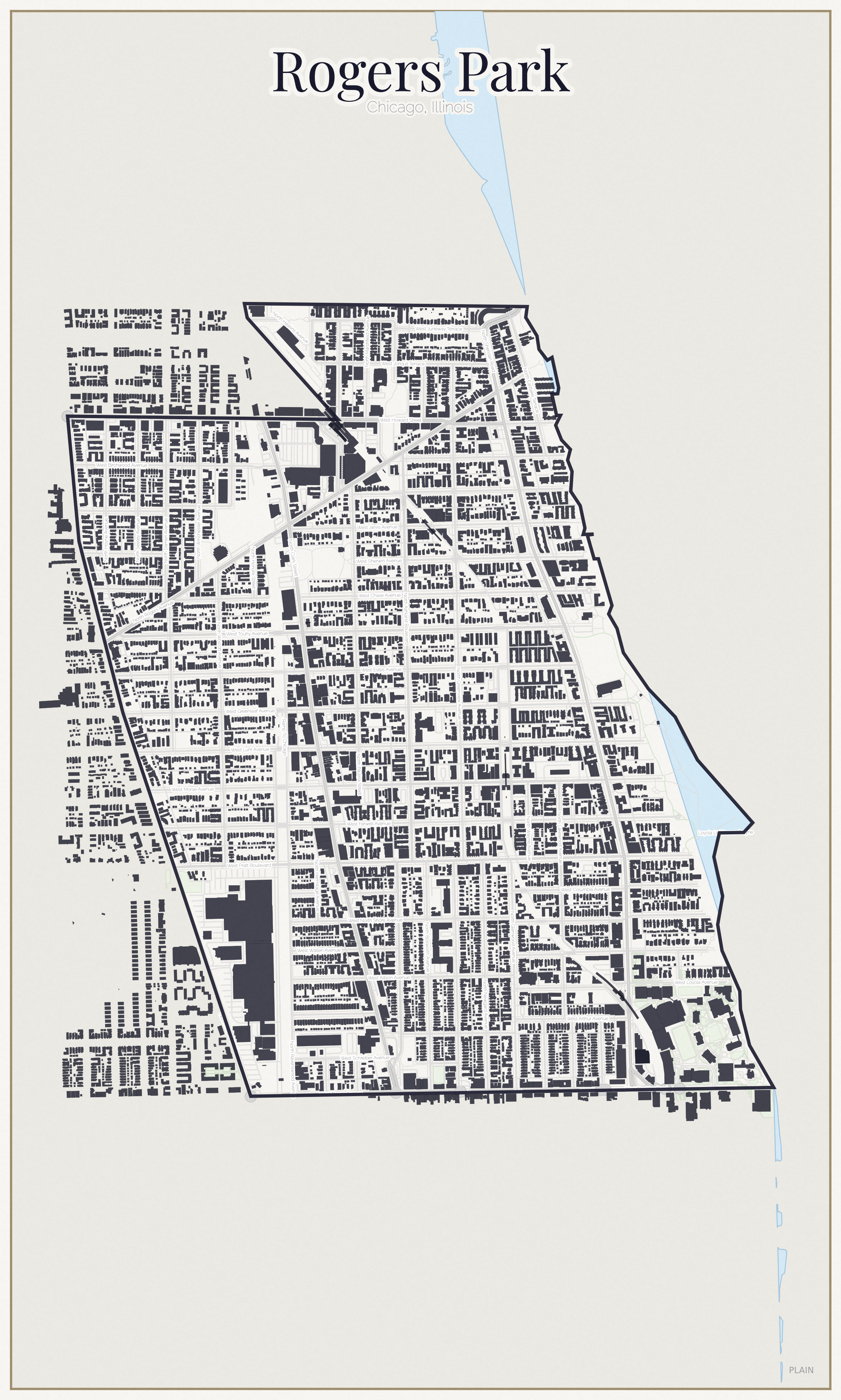 Rogers Park Minimal map