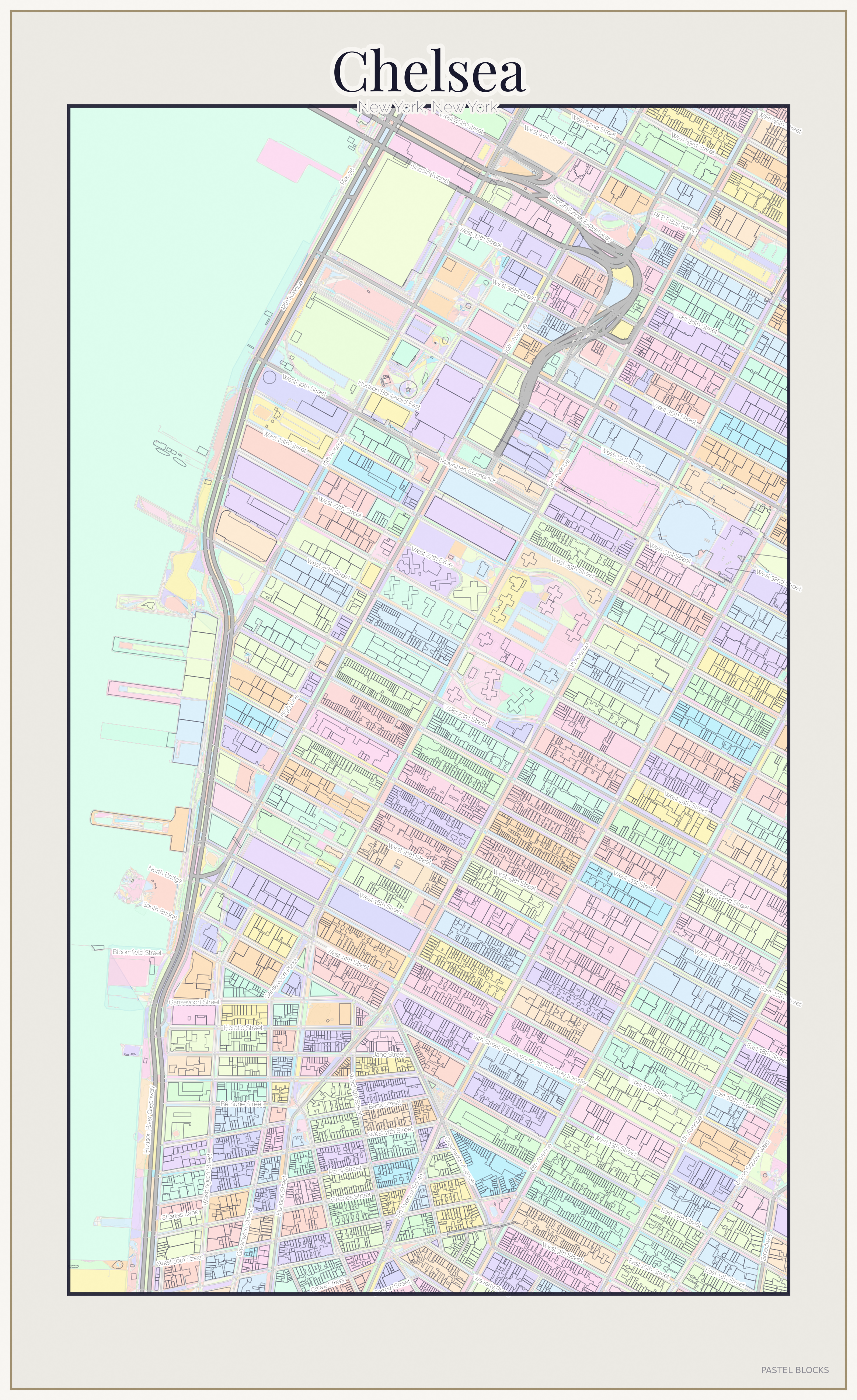 Chelsea Pastel map