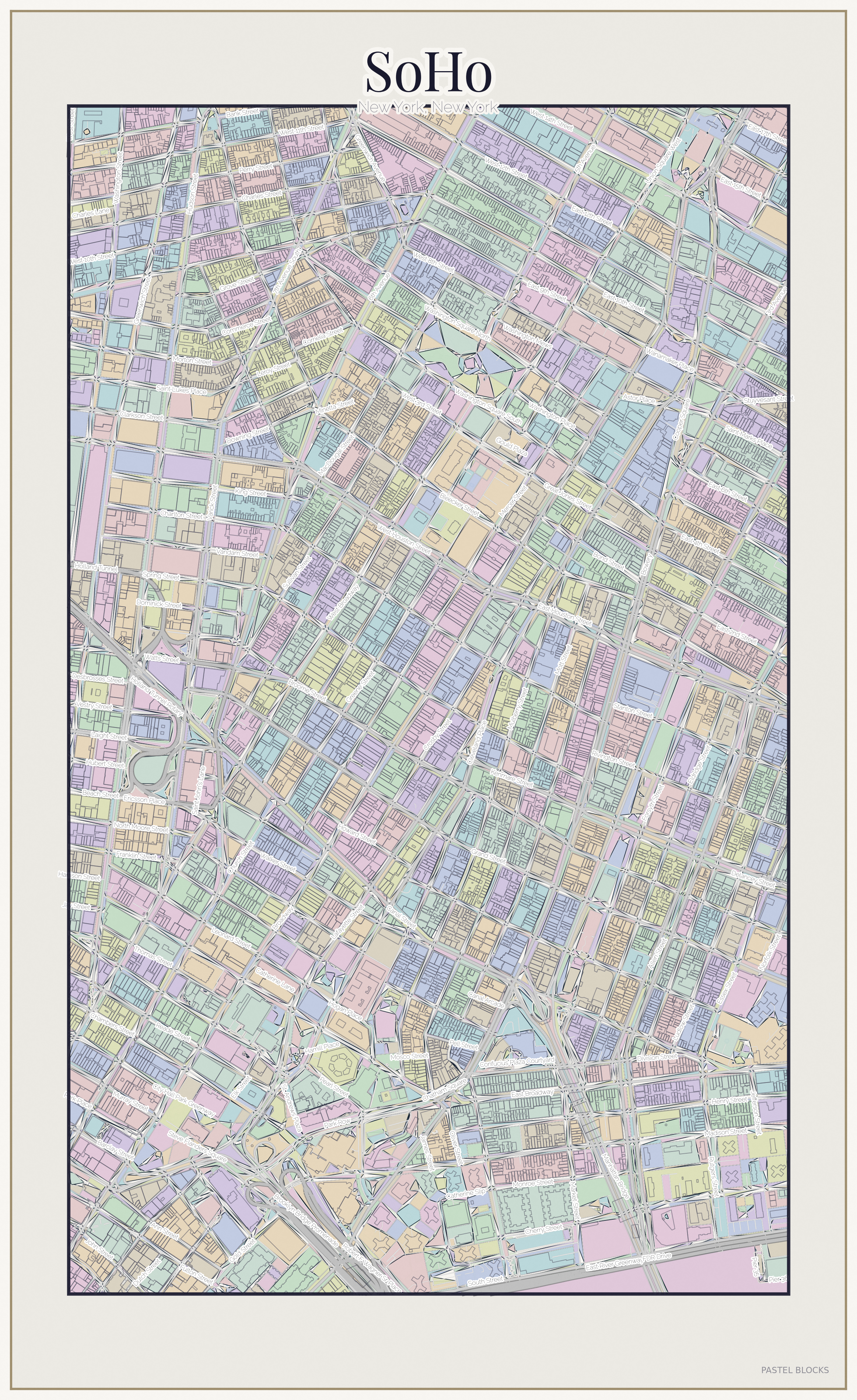 SoHo Pastel map