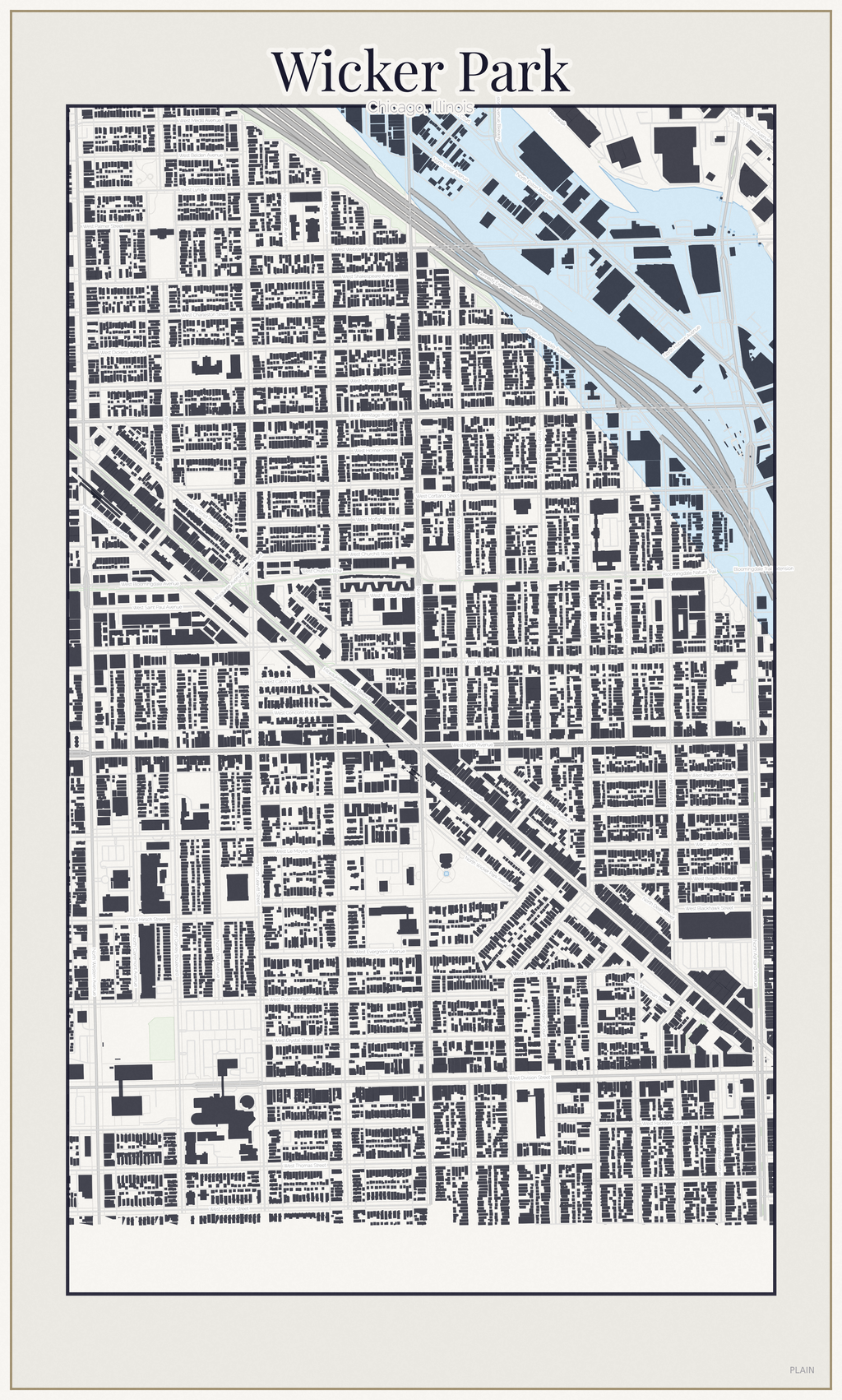 Wicker Park Minimal map