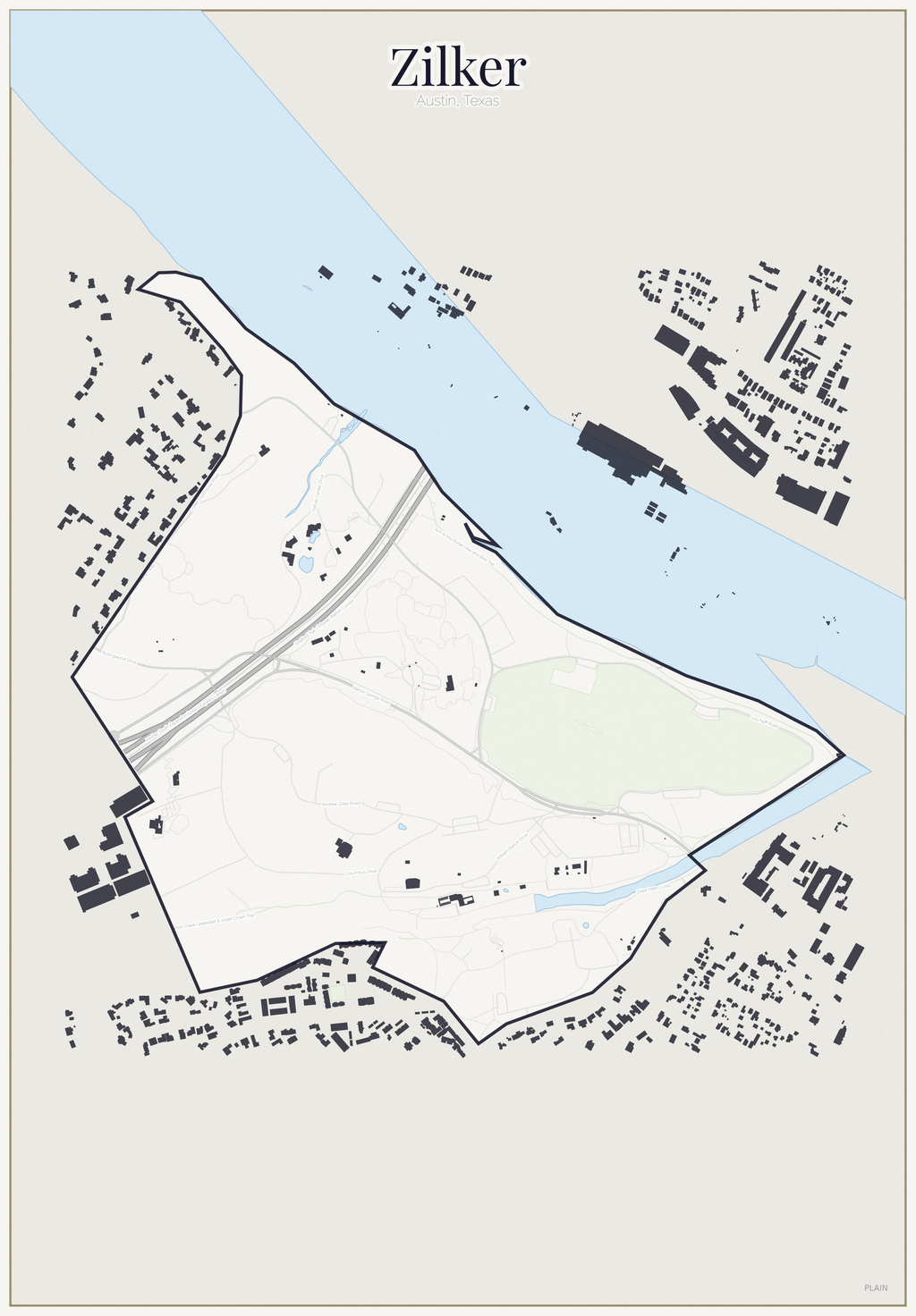 Zilker Minimal map
