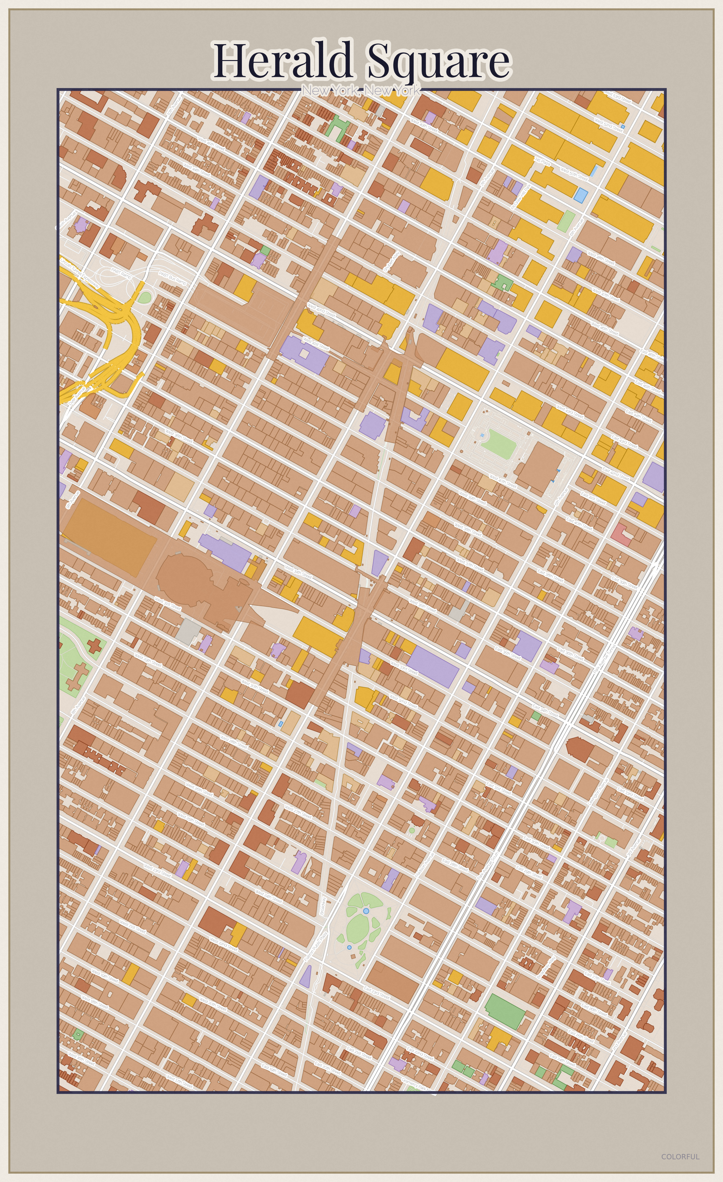 Herald Square Colorful map