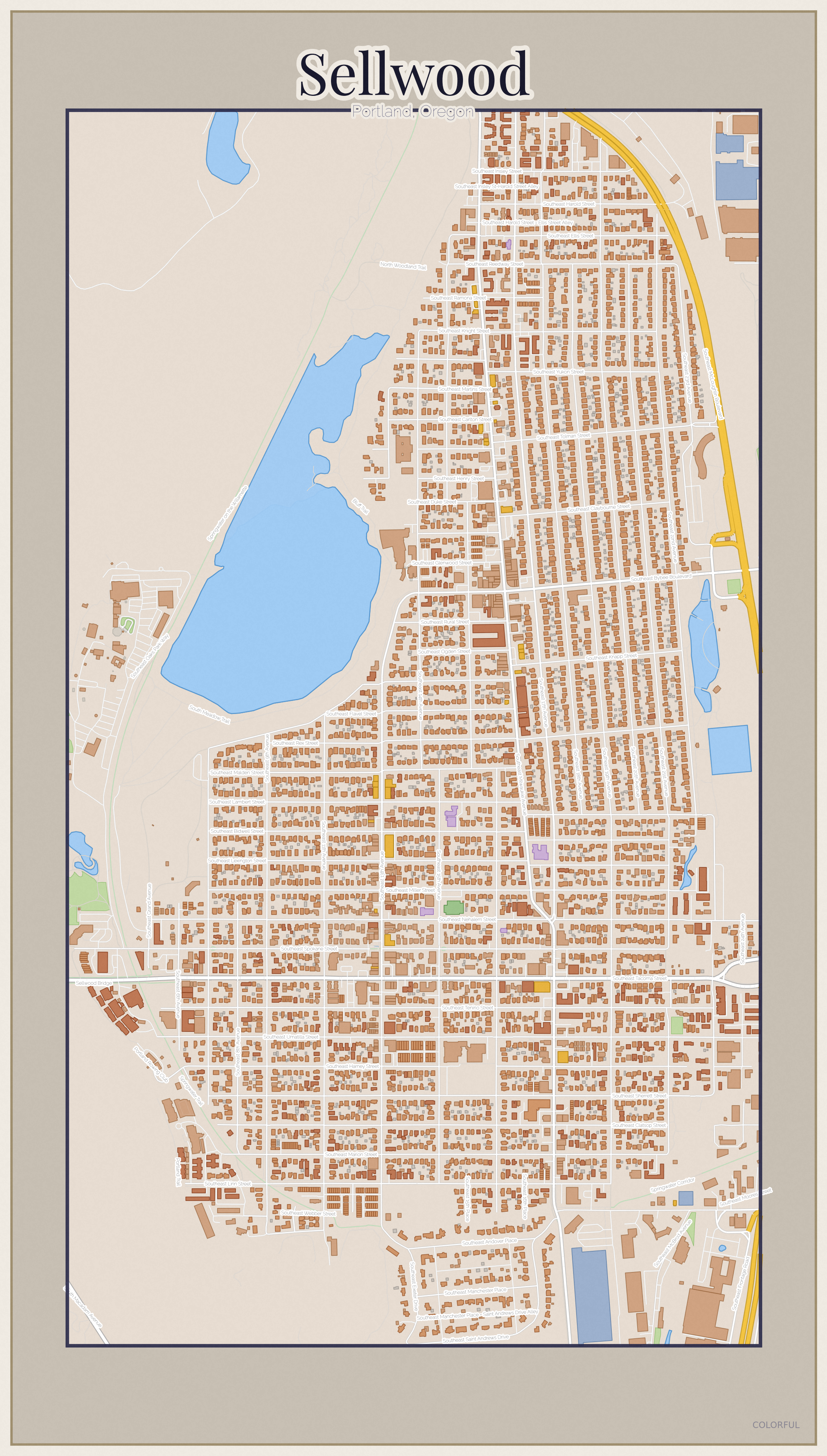 Sellwood Colorful map