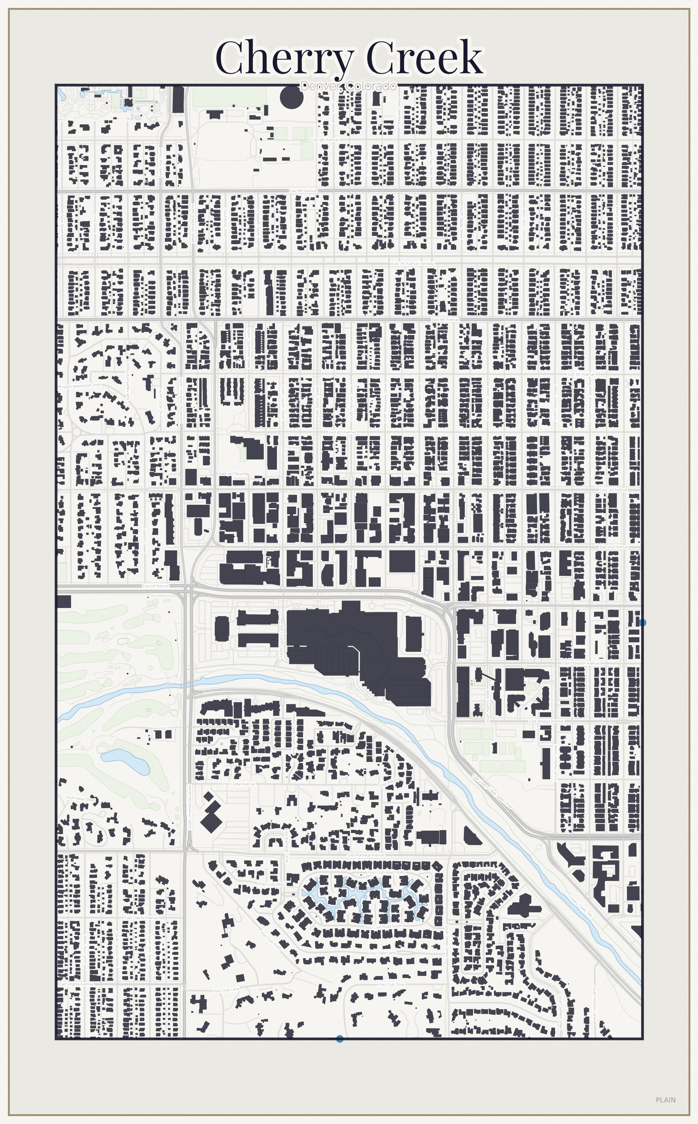 Cherry Creek Minimal map