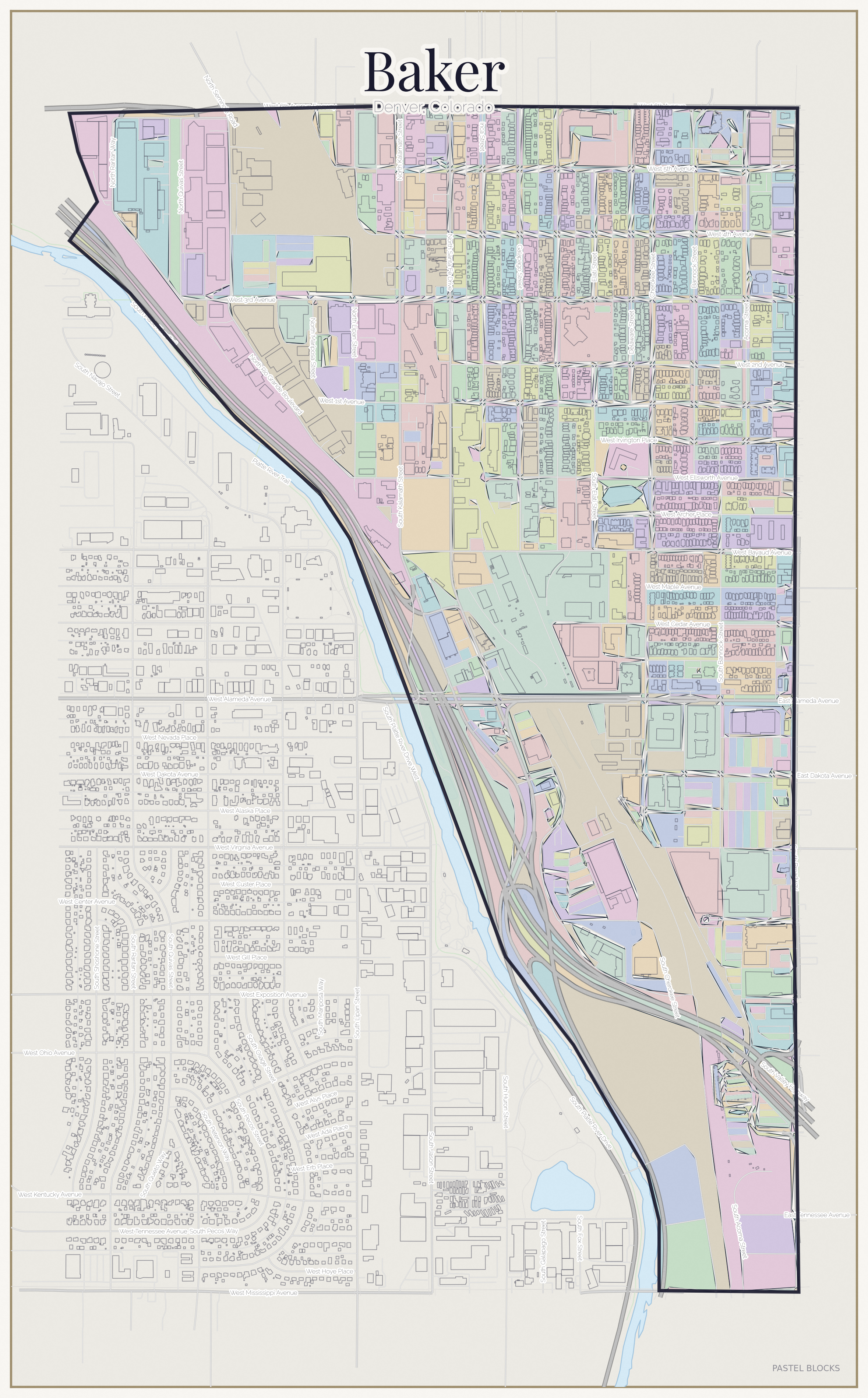 Baker Pastel map