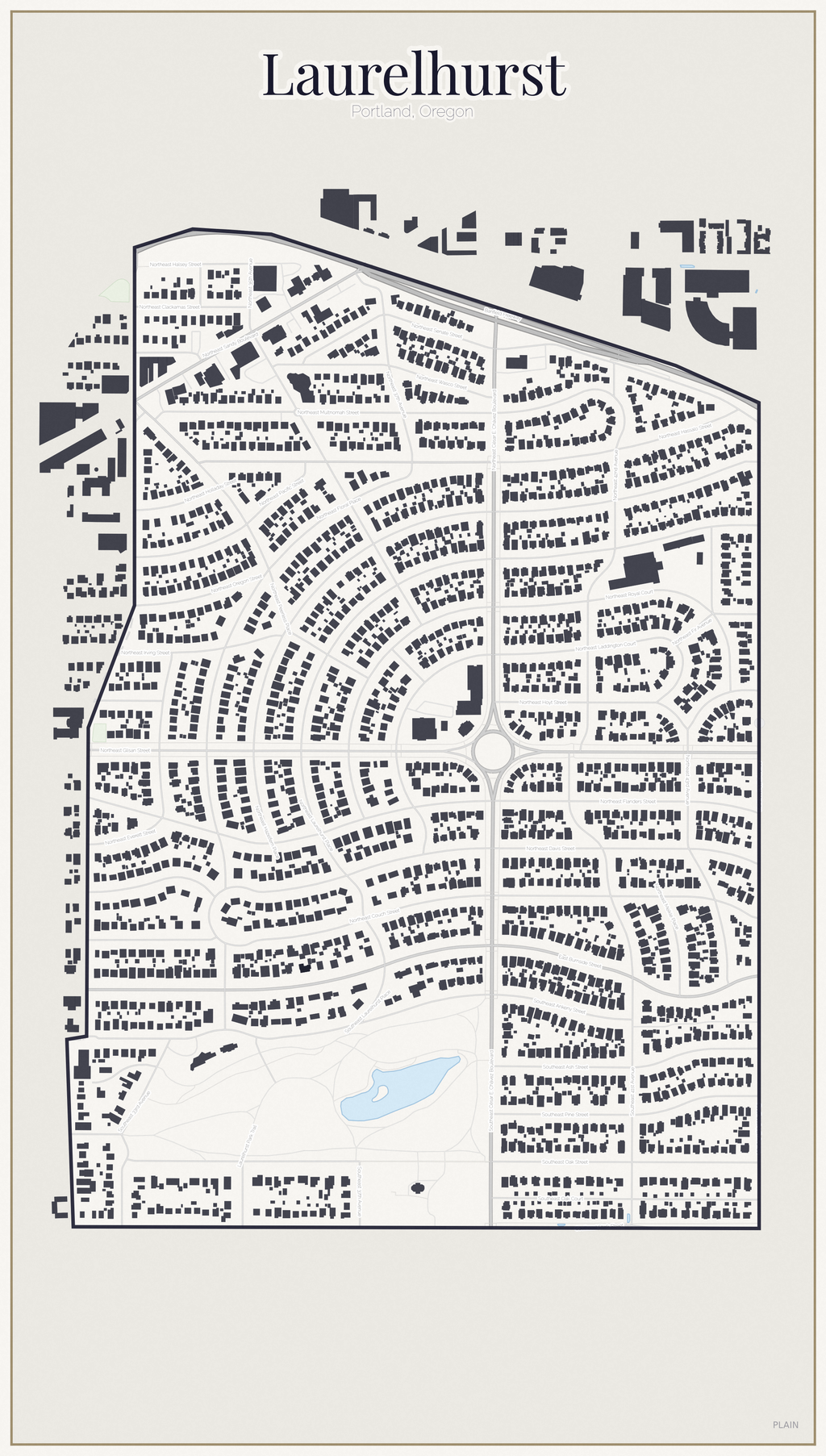 Laurelhurst Minimal map