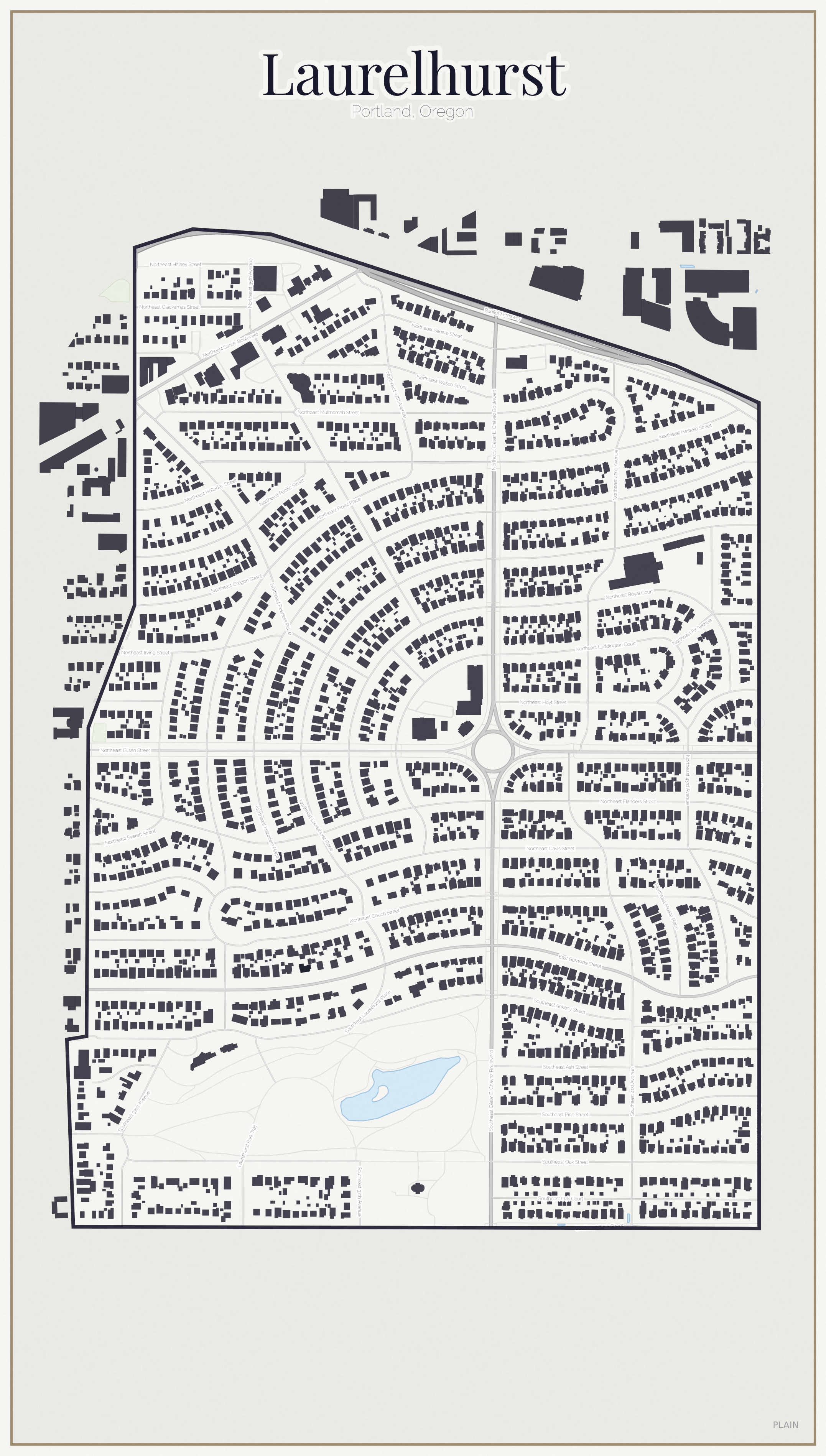 Laurelhurst Minimal map