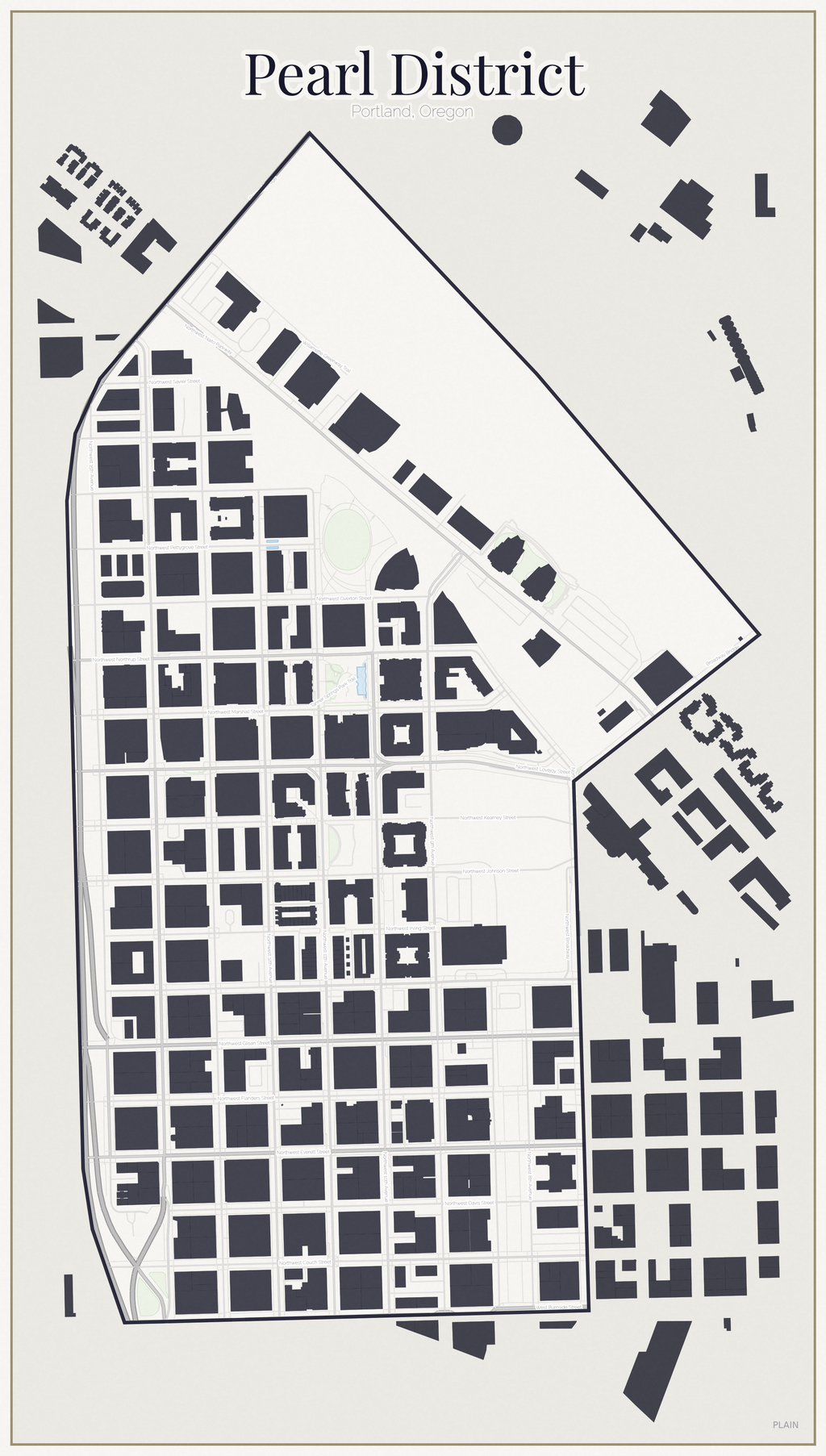Pearl District Minimal map