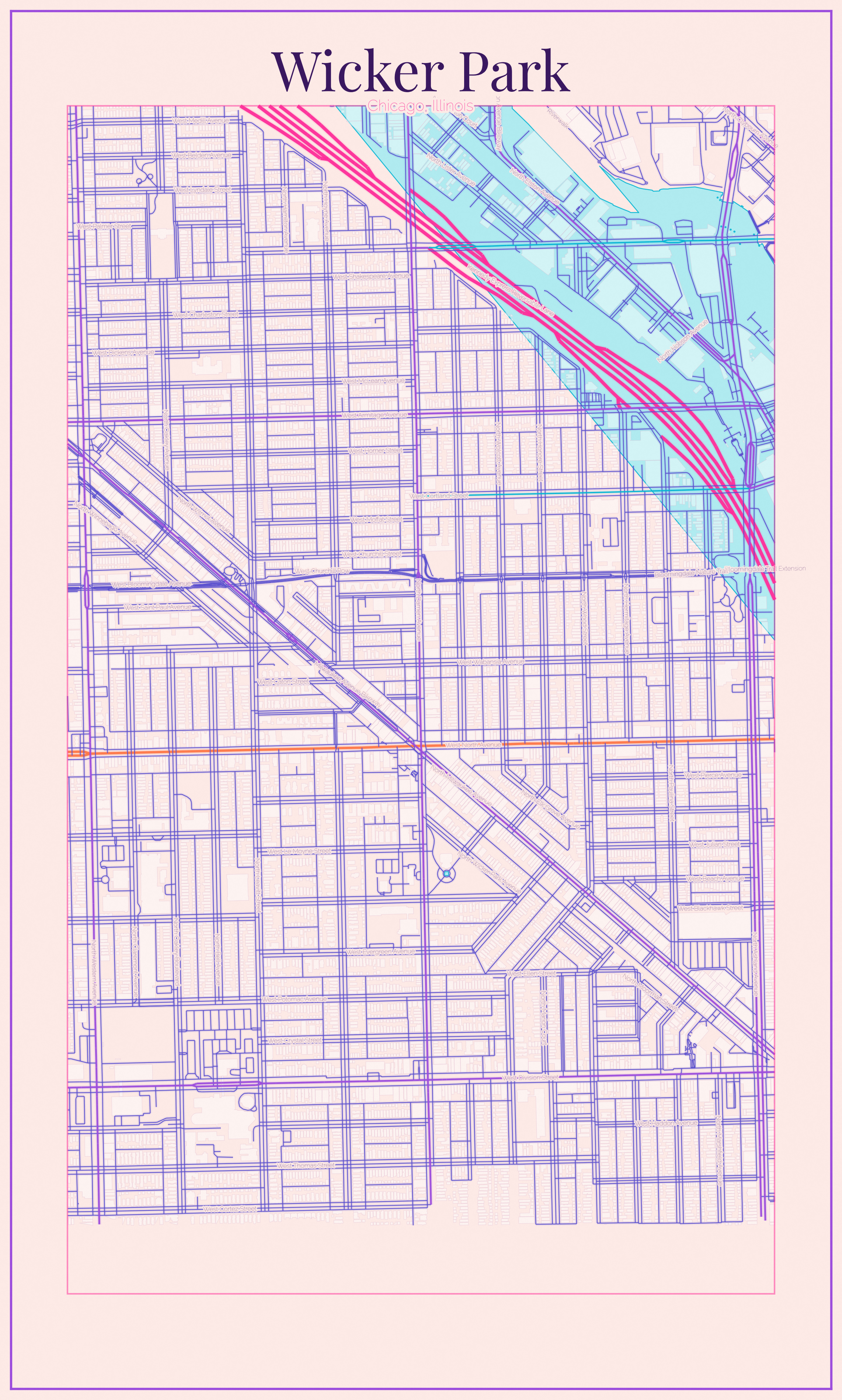 Wicker Park Vice City map