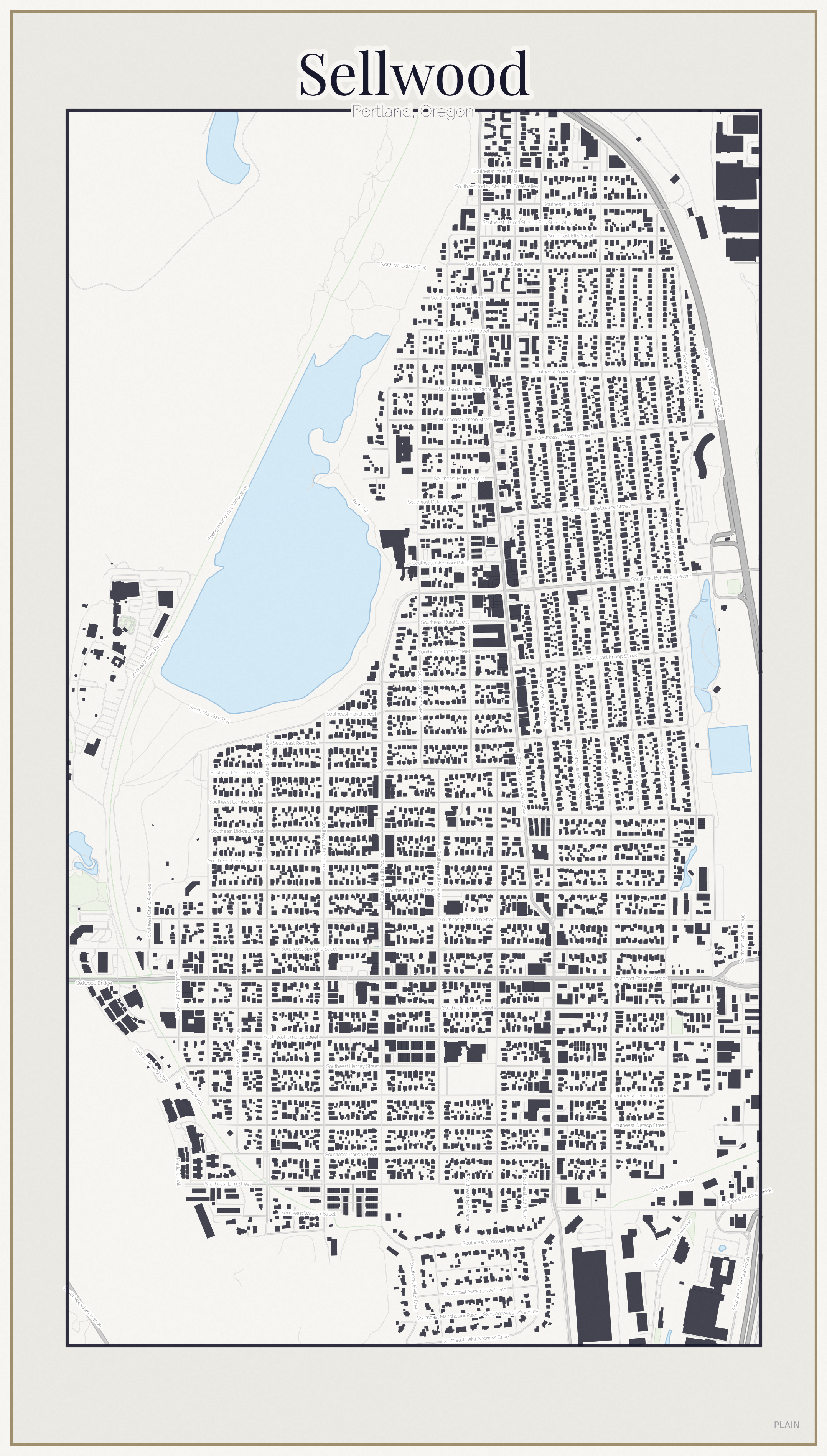 Sellwood Minimal map