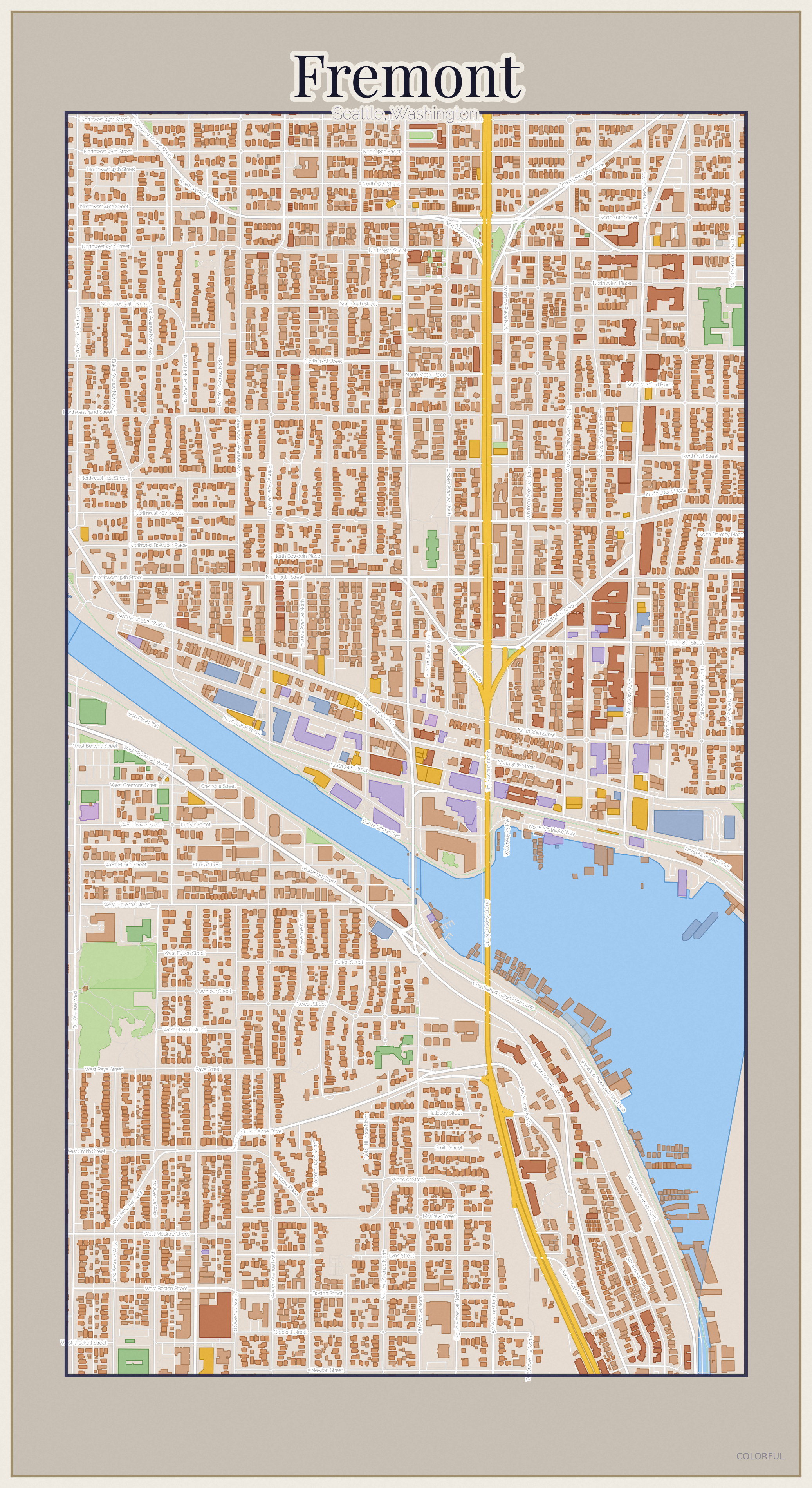 Fremont Colorful map