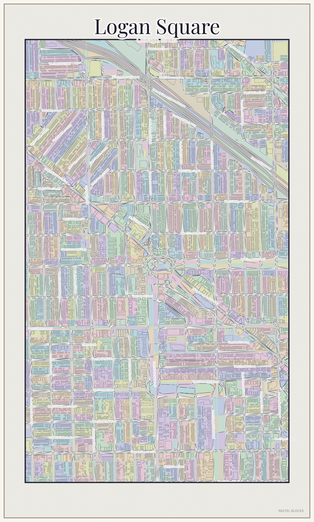 Logan Square Pastel map