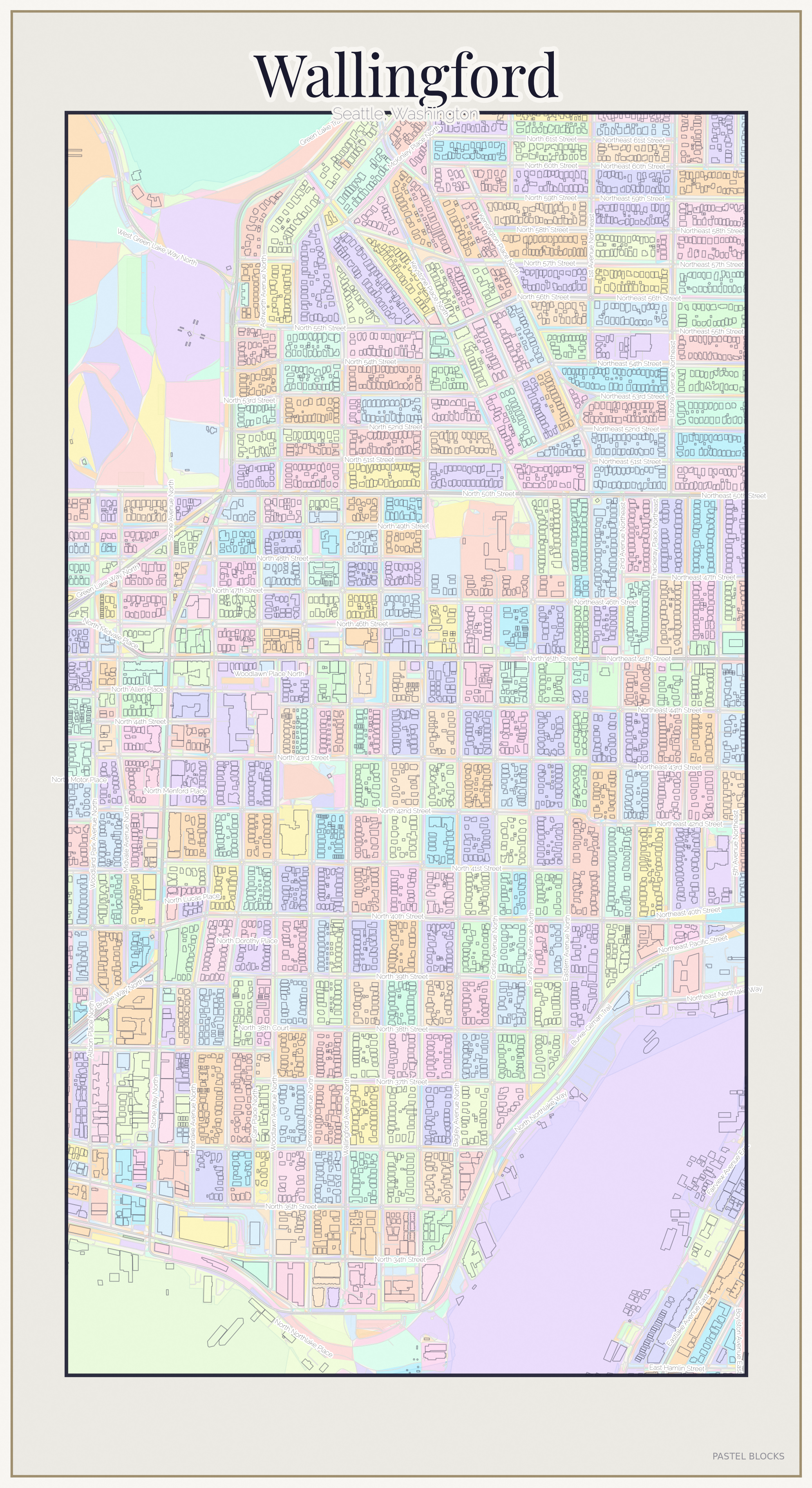 Wallingford Pastel map
