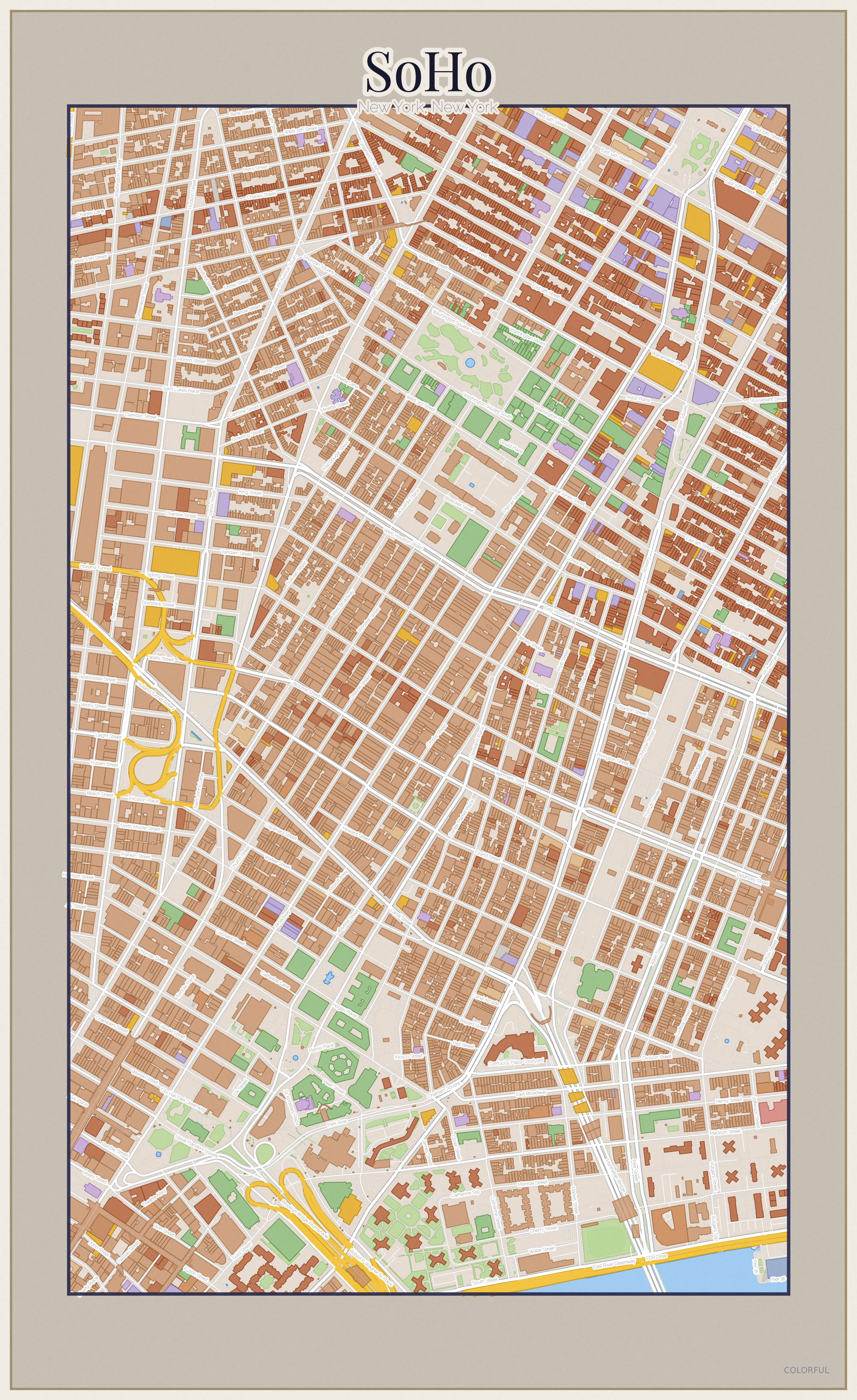 SoHo Colorful map
