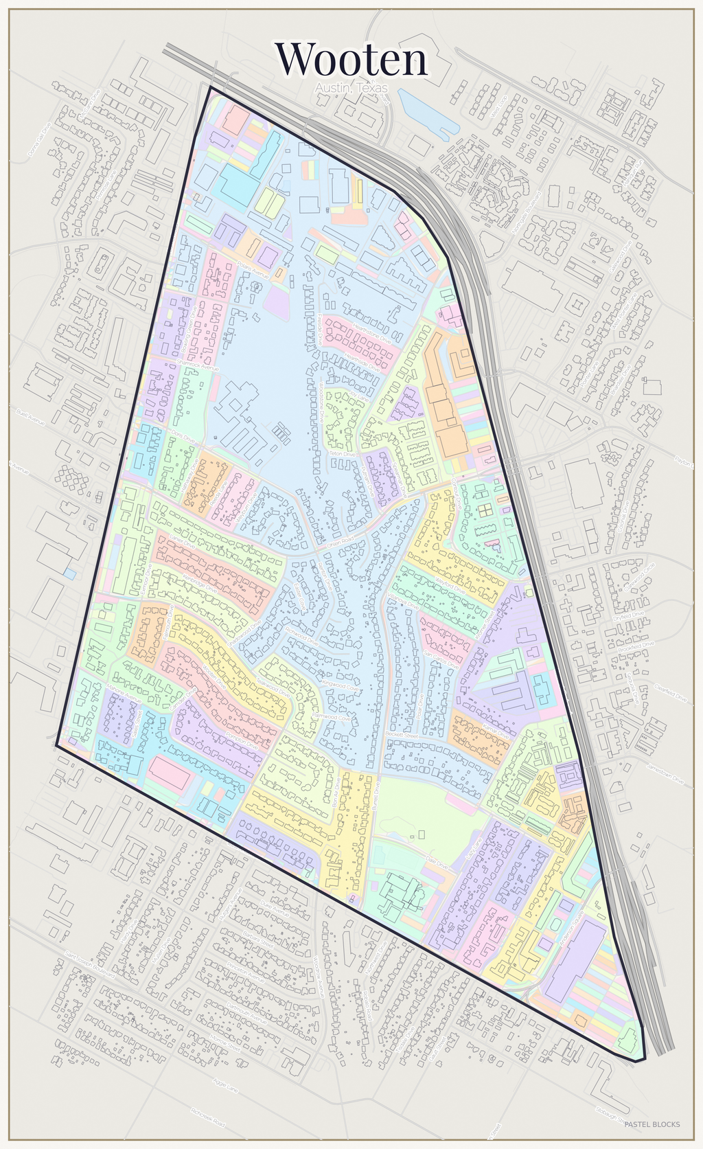 Wooten Pastel map
