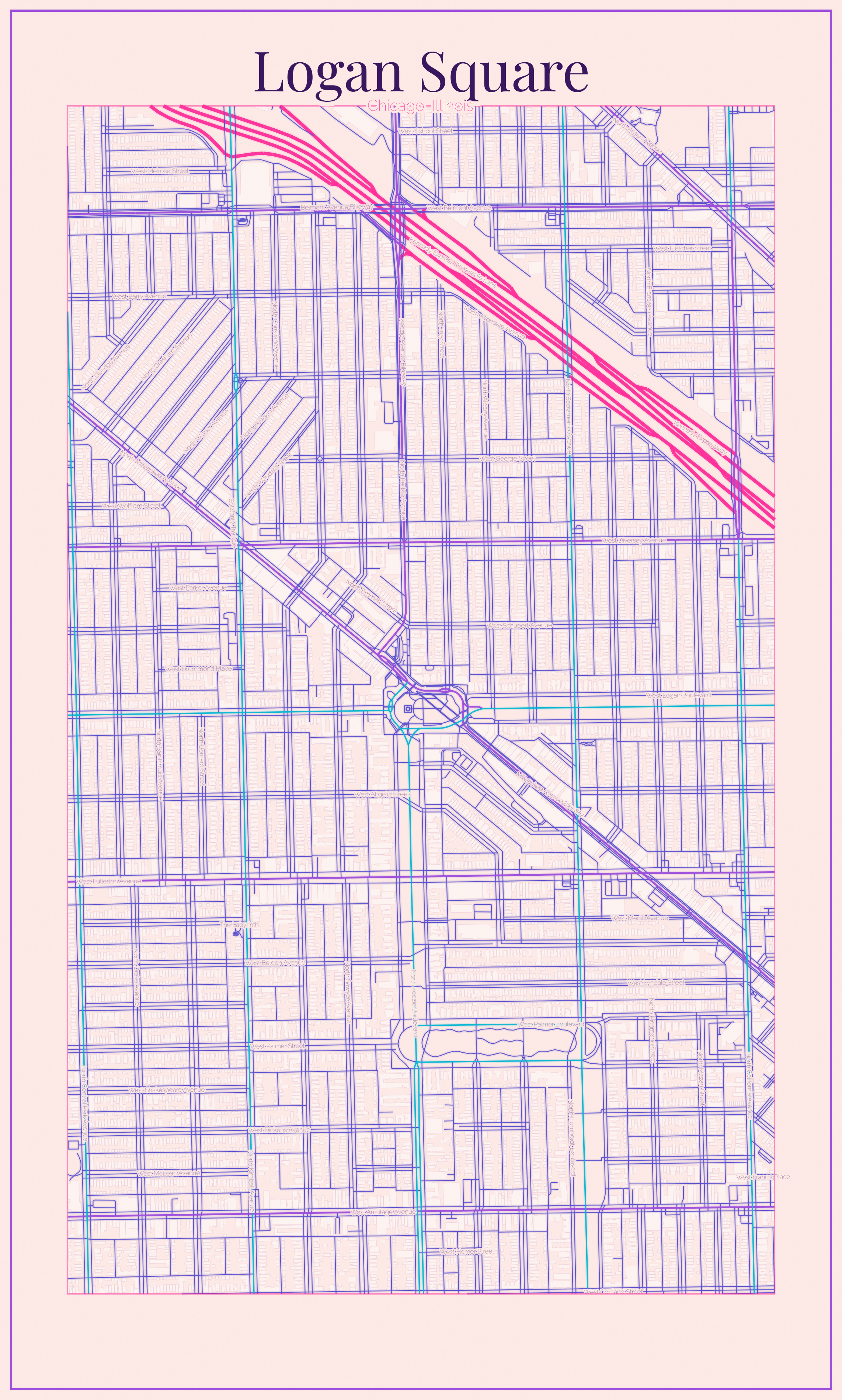 Logan Square Vice City map