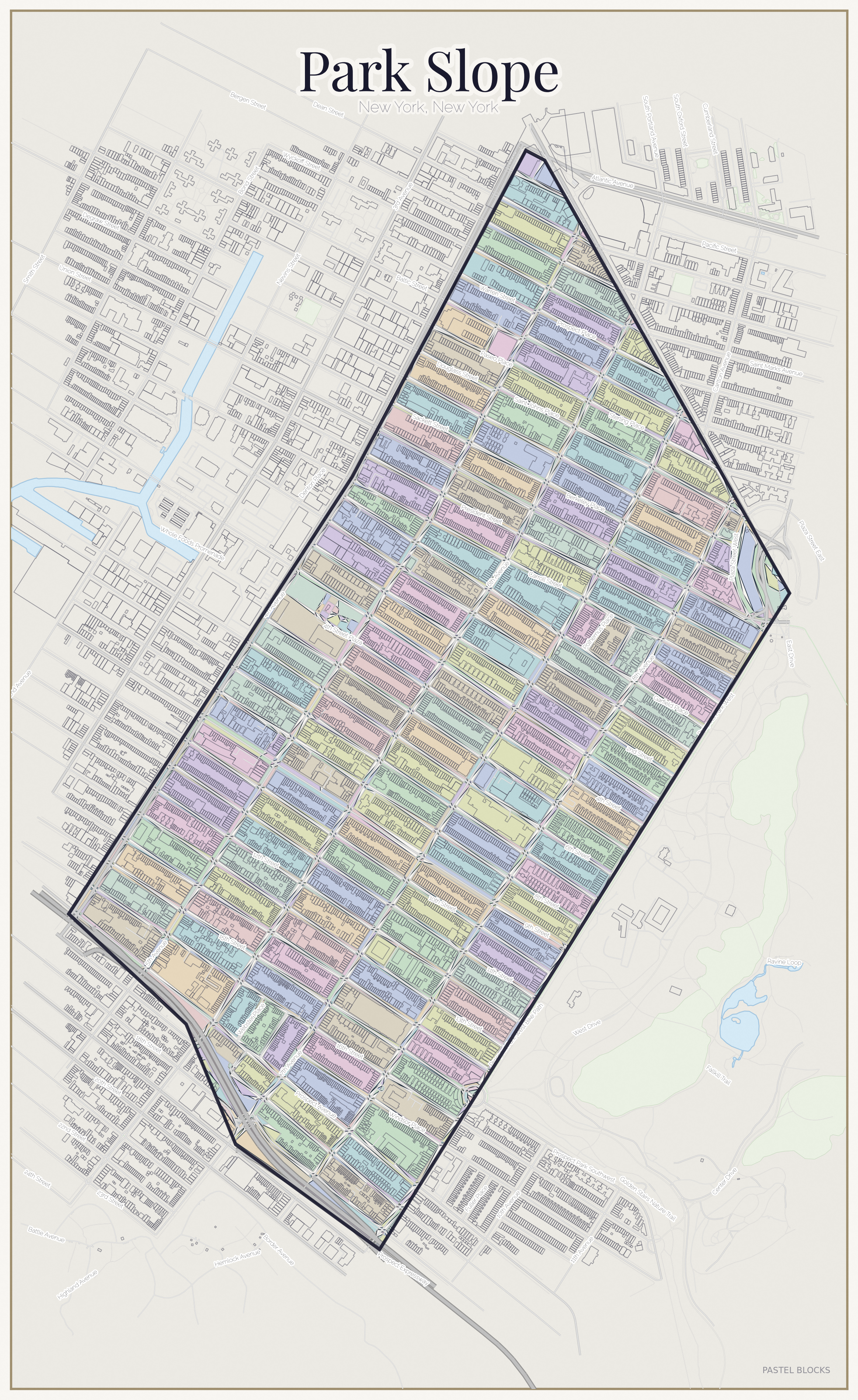 Park Slope Pastel map