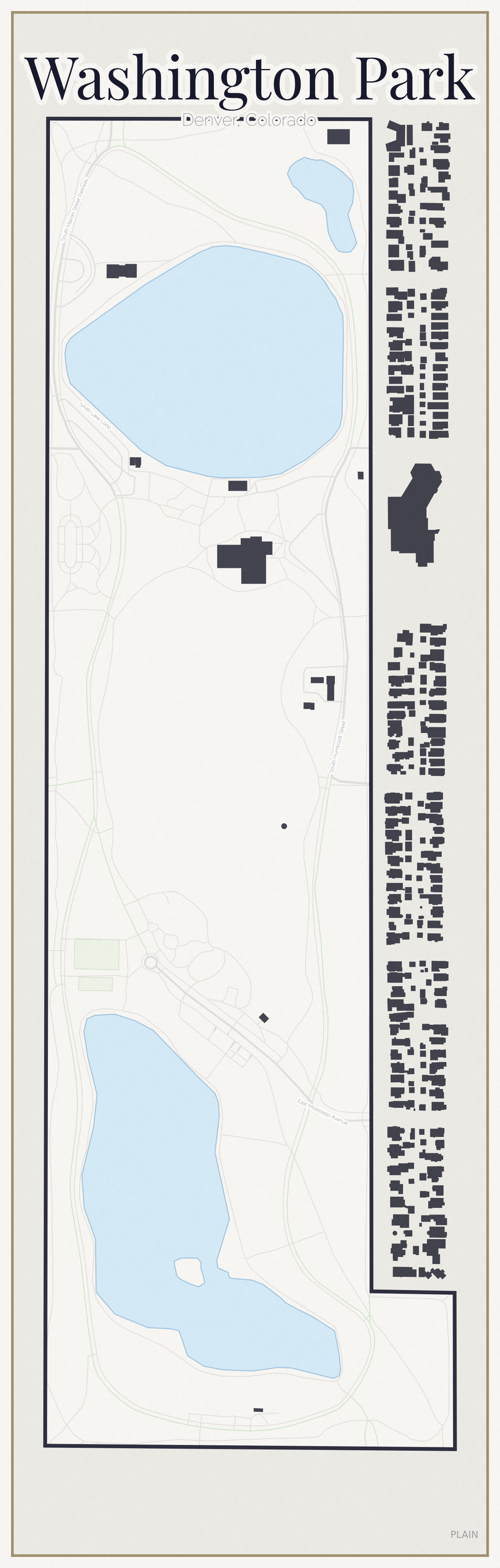 Washington Park Minimal map