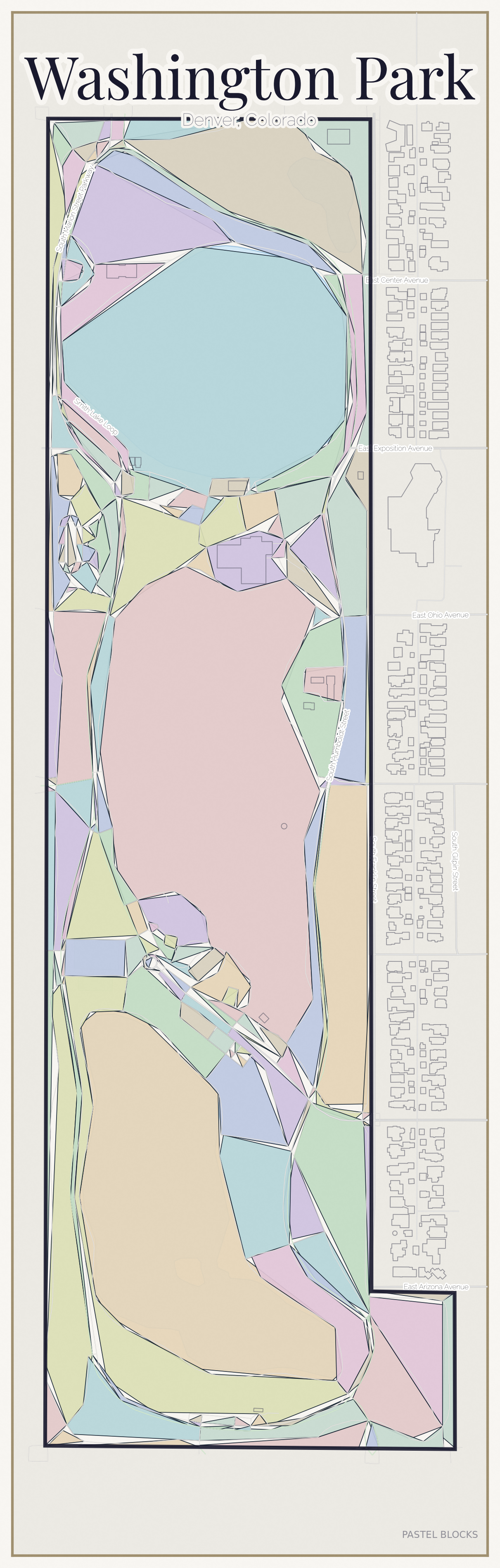Washington Park Pastel map