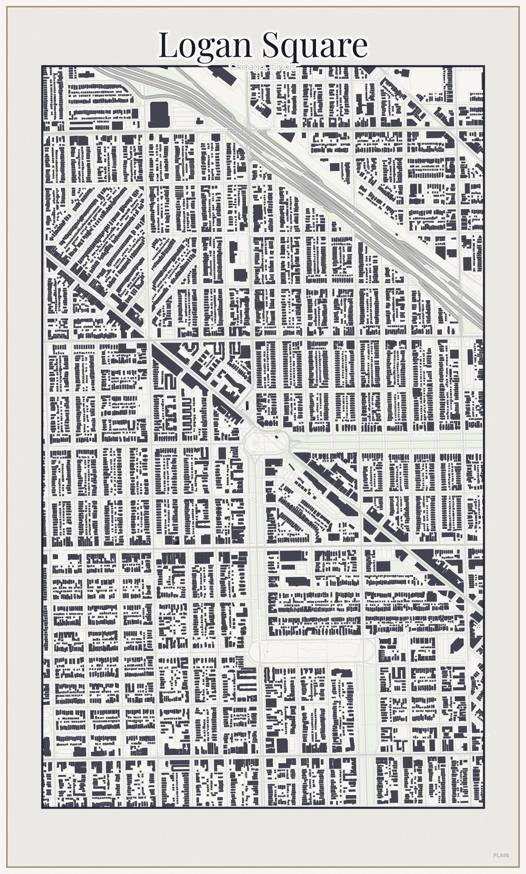 Logan Square Minimal map