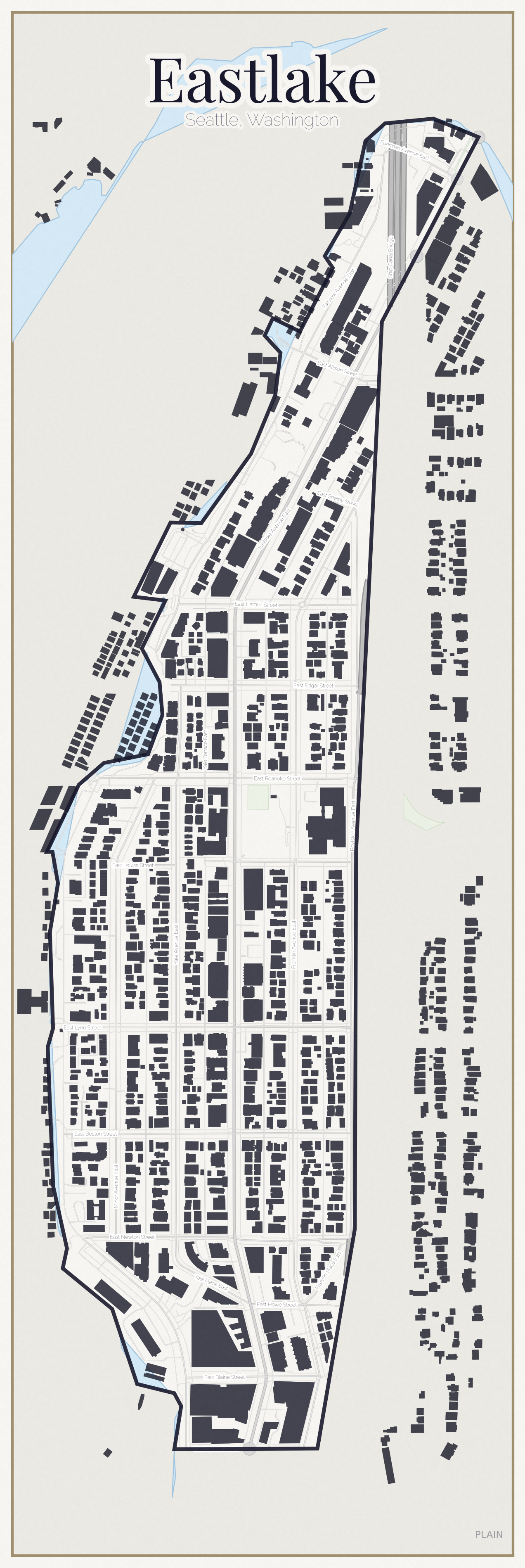 Eastlake Minimal map
