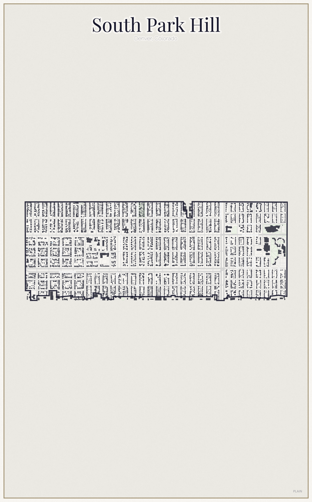 South Park Hill Minimal map