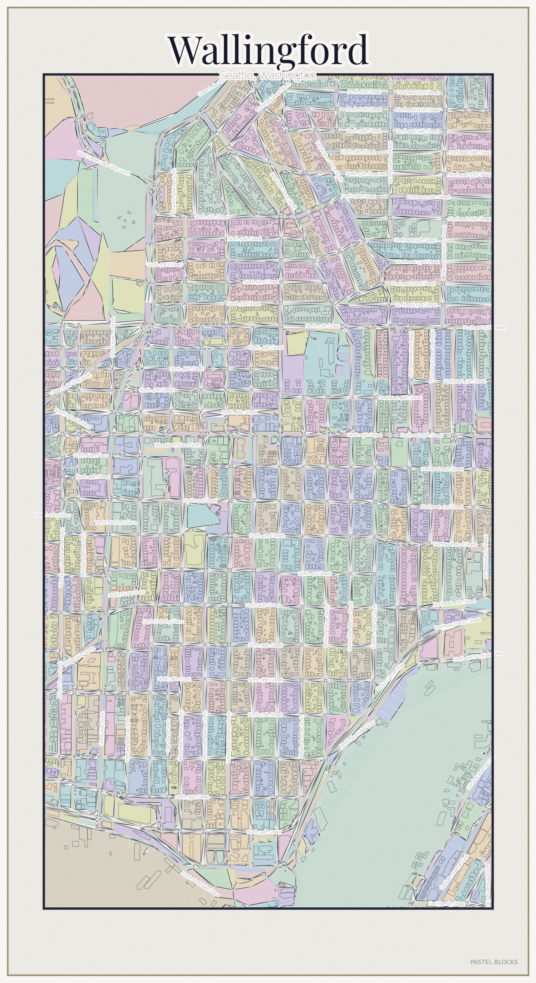 Wallingford Pastel map