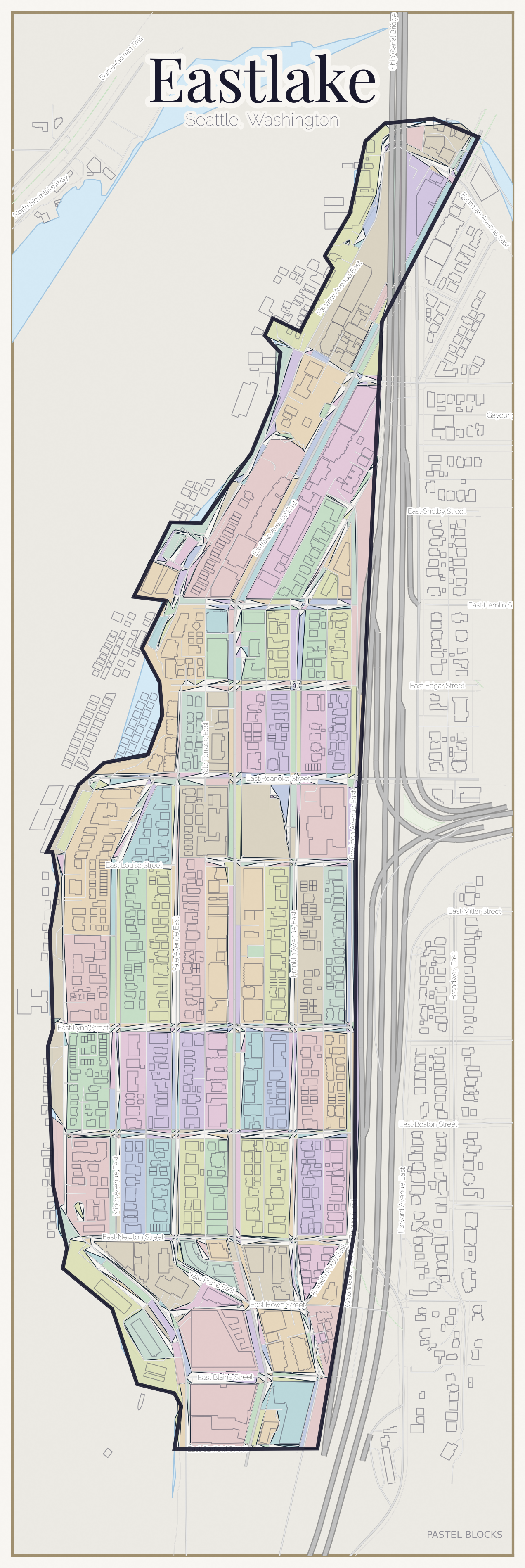 Eastlake Pastel map