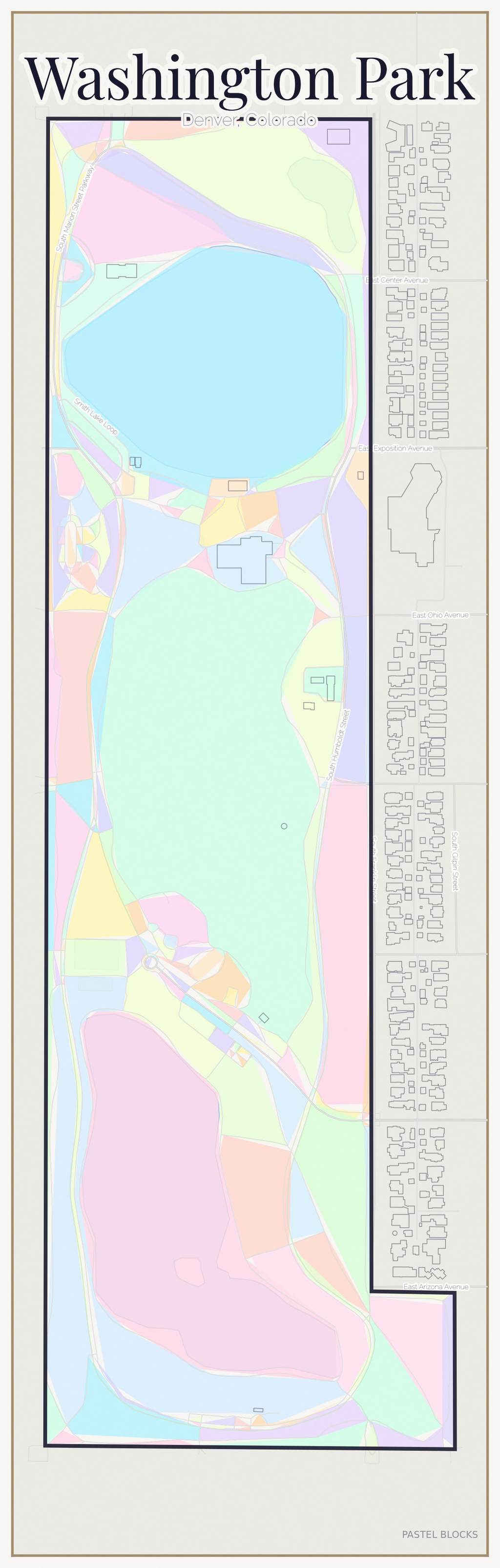 Washington Park Pastel map