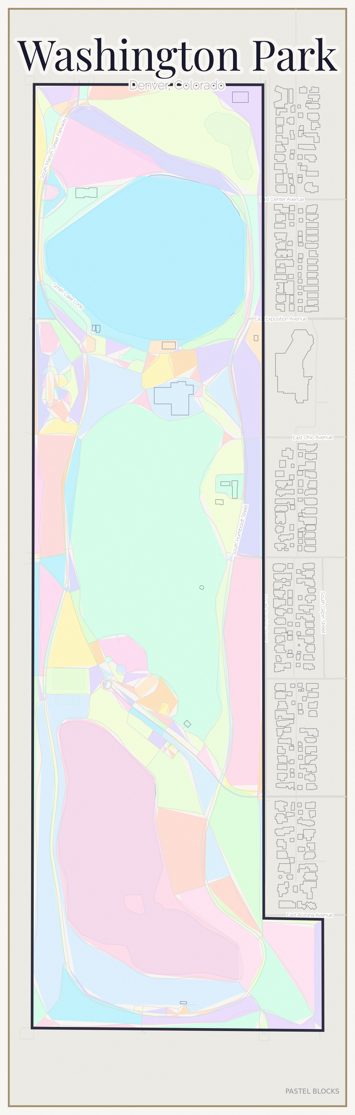 Washington Park Pastel map