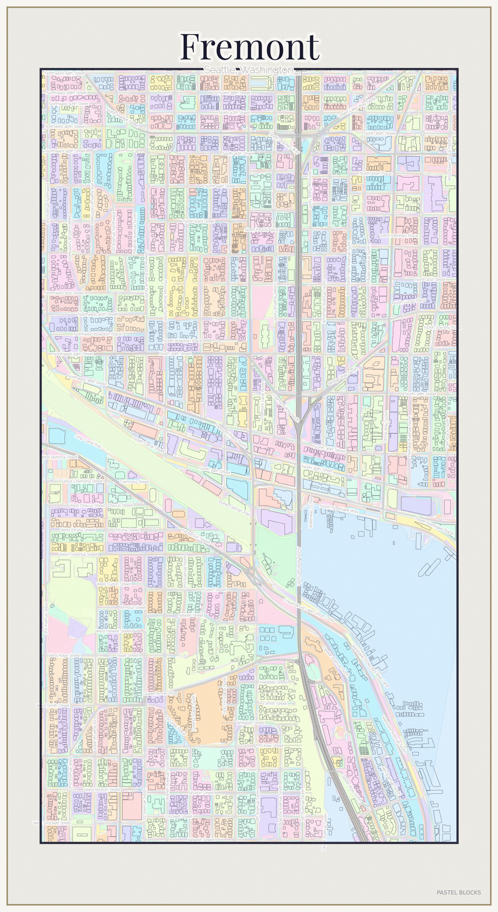 Fremont Pastel map