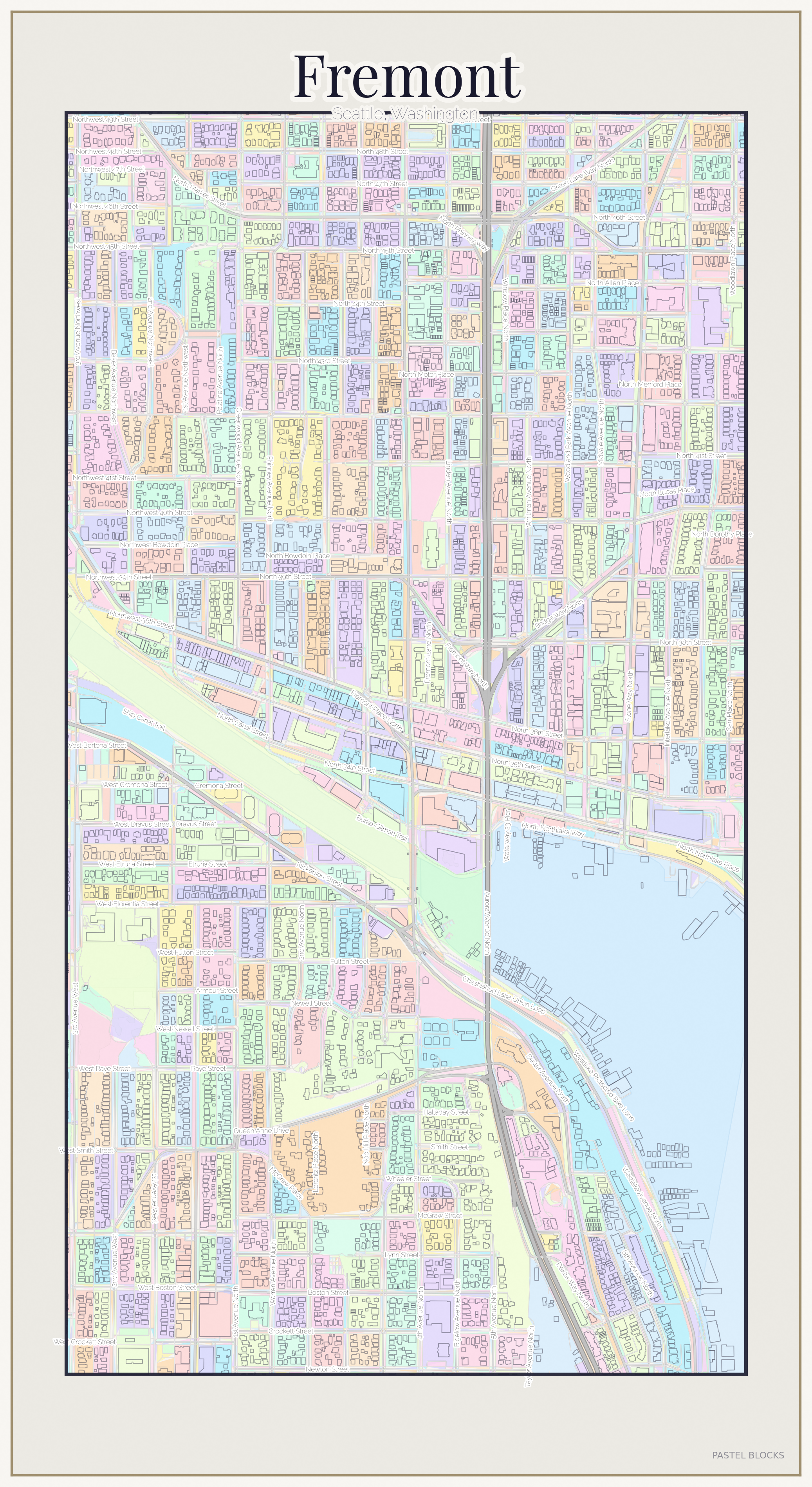 Fremont Pastel map