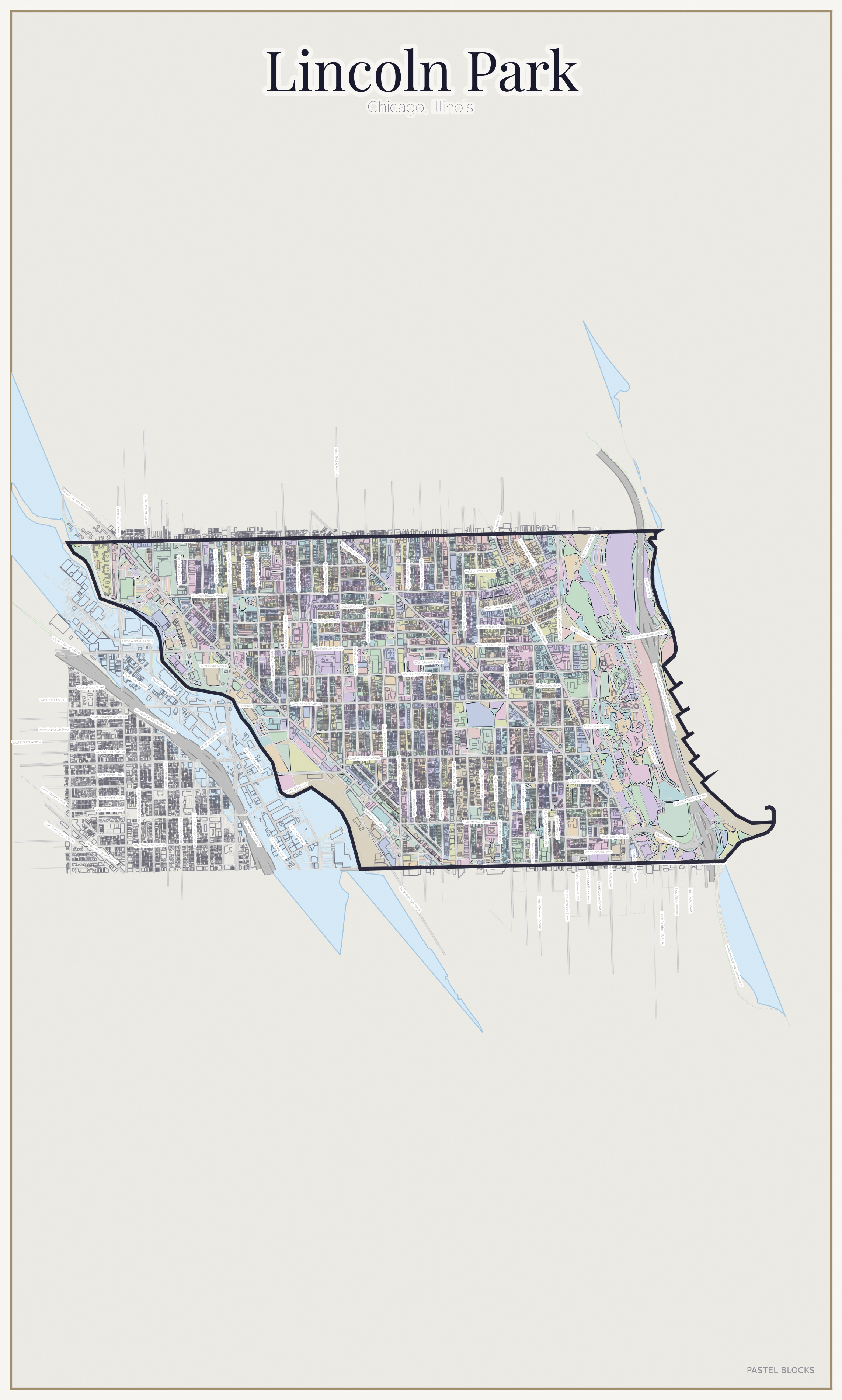 Lincoln Park Pastel map