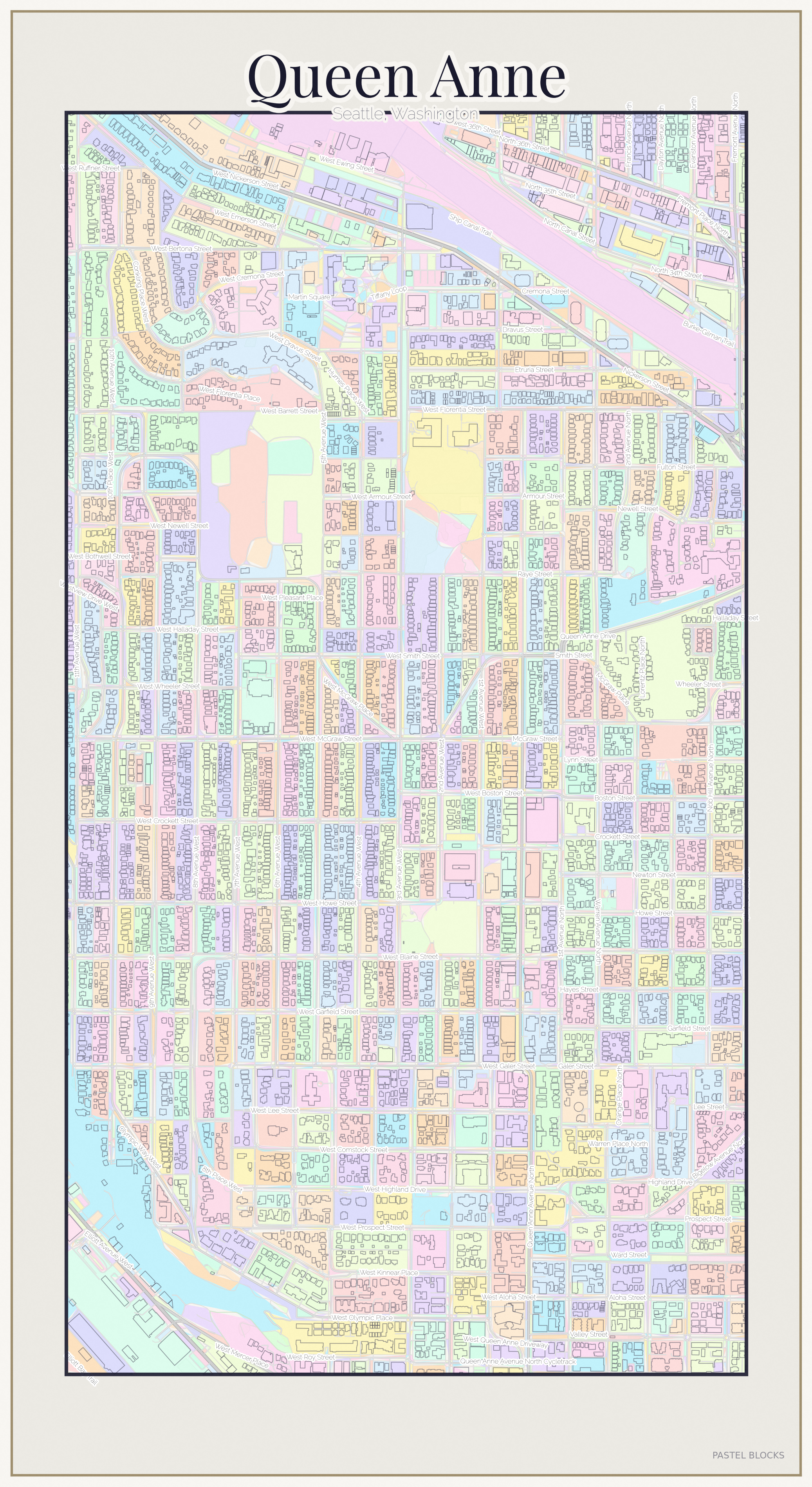 Queen Anne Pastel map