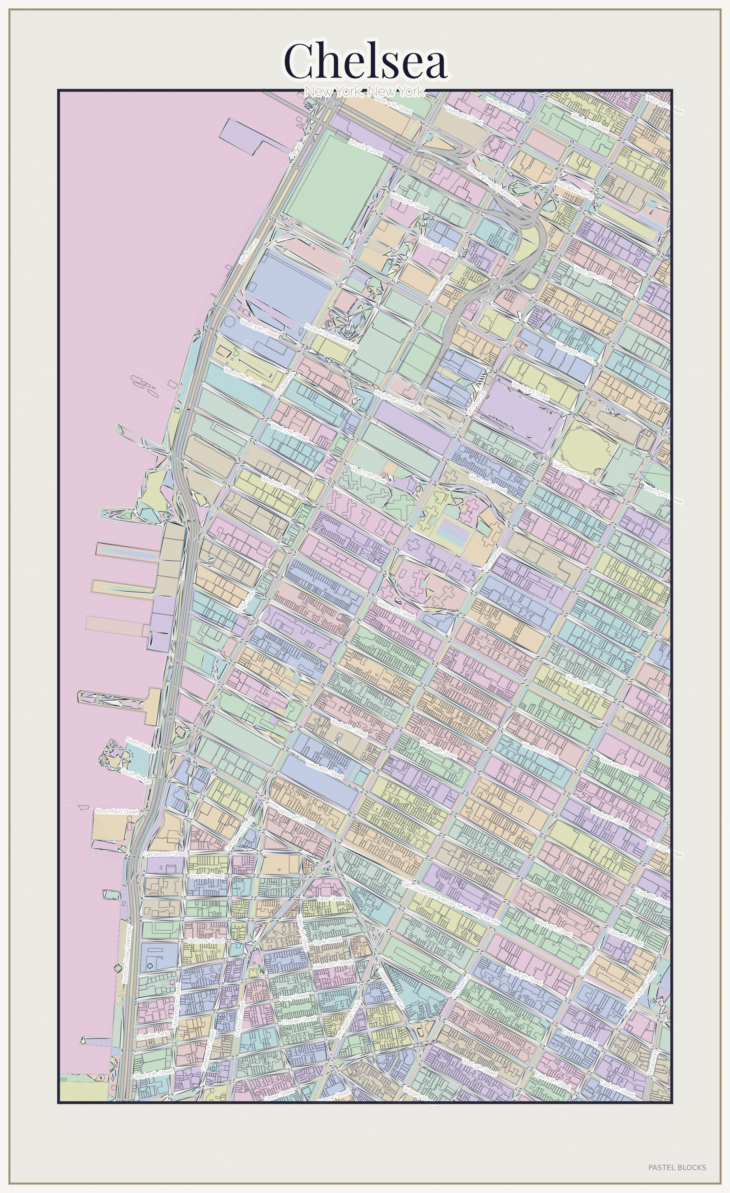 Chelsea Pastel map